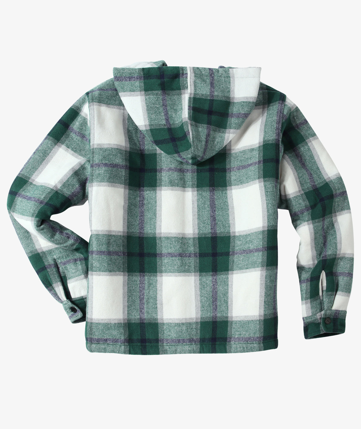 Sherpa-Lined Plaid Hooded Jacket