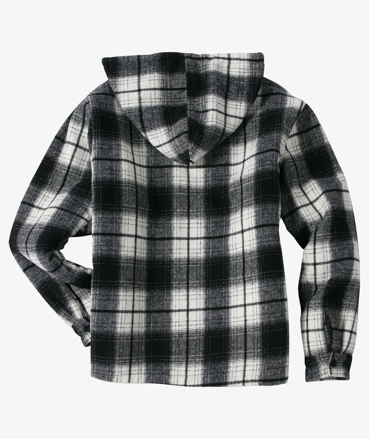 Sherpa-Lined Plaid Hooded Jacket