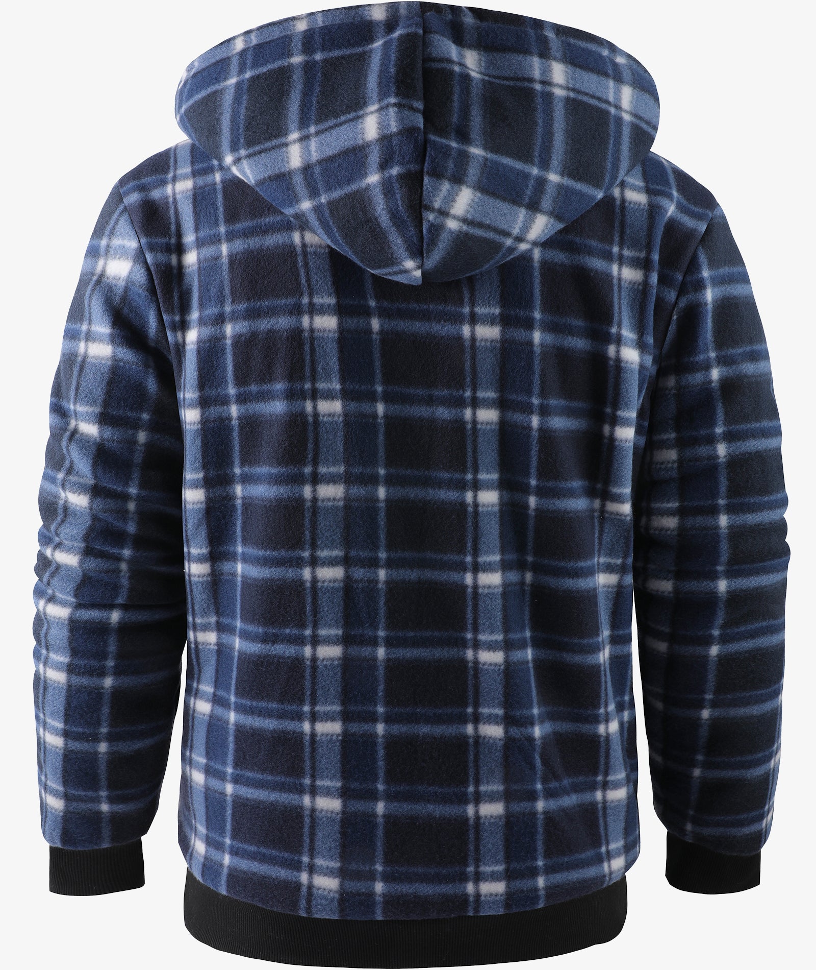 Plaid Sherpa Full-Zip Hoodie