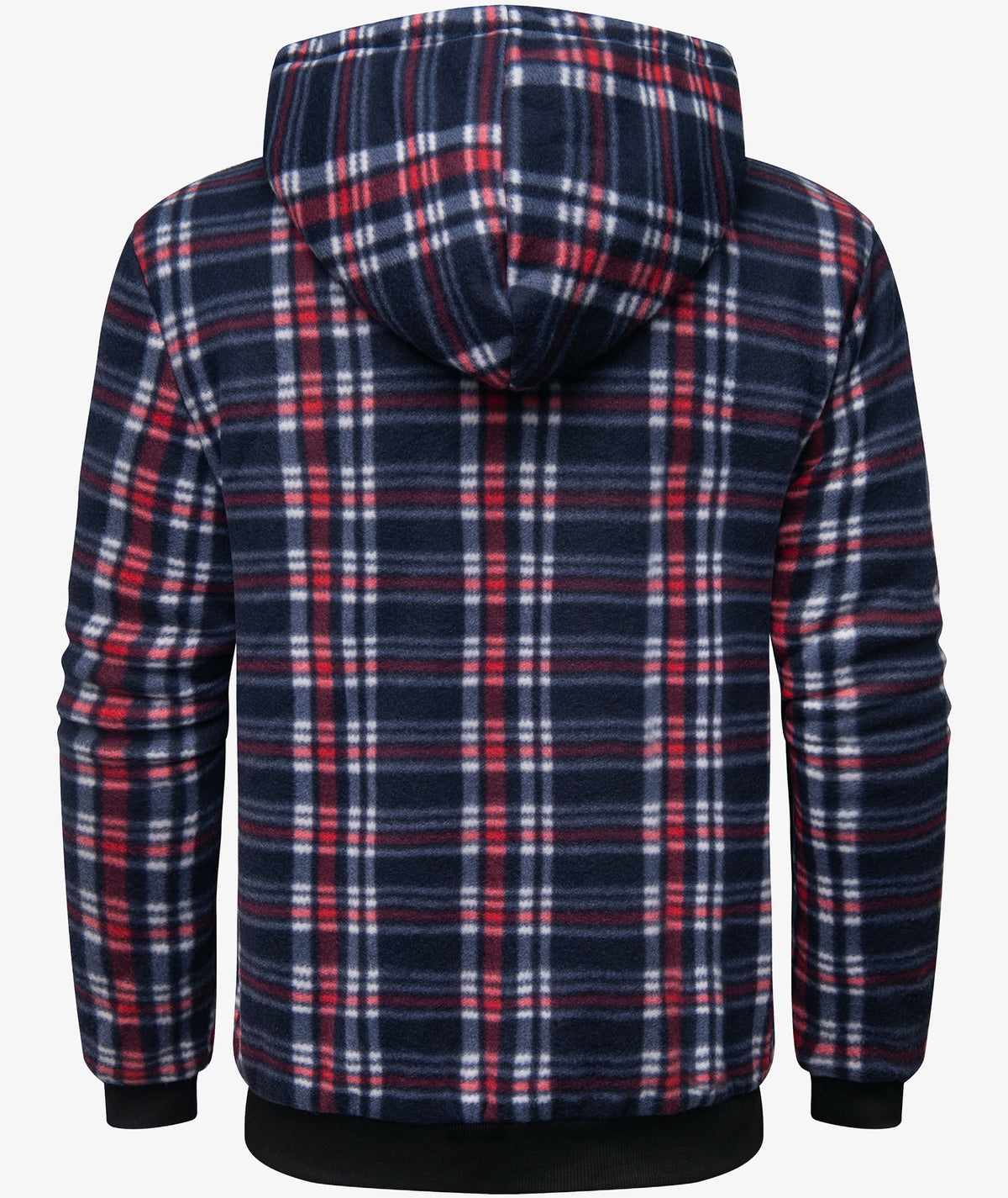 Plaid Sherpa Full-Zip Hoodie