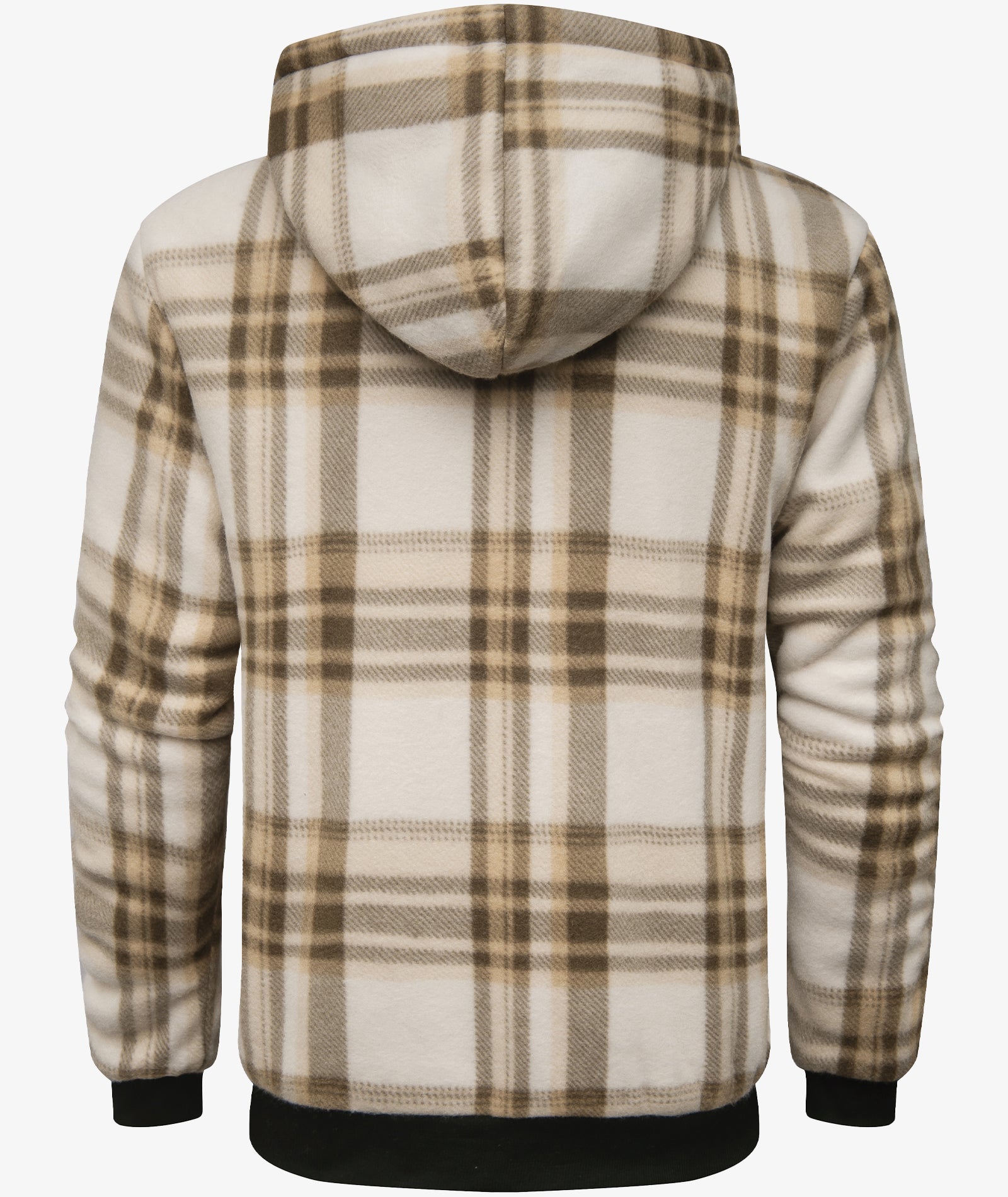 Plaid Sherpa Full-Zip Hoodie