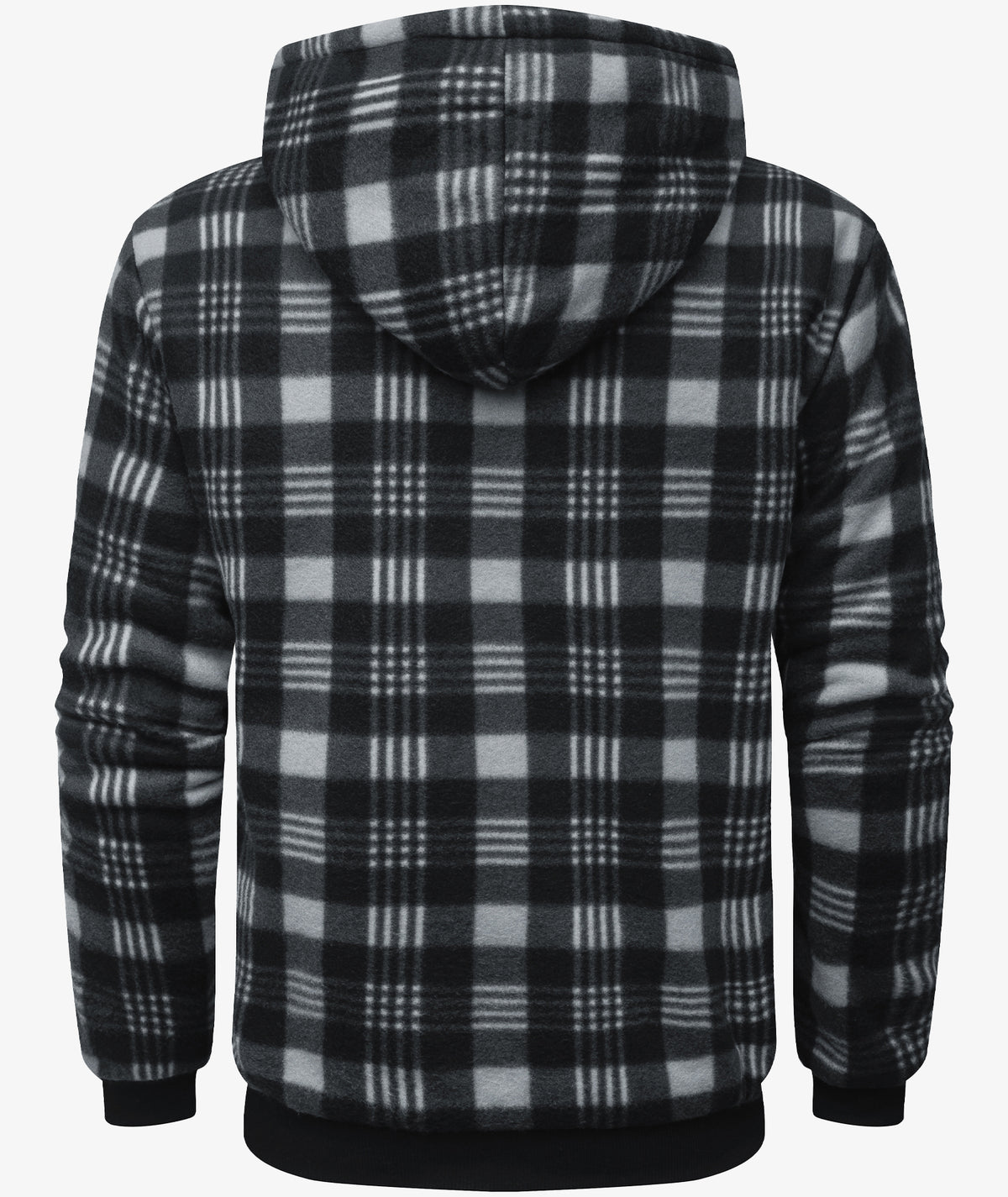 Plaid Sherpa Full-Zip Hoodie