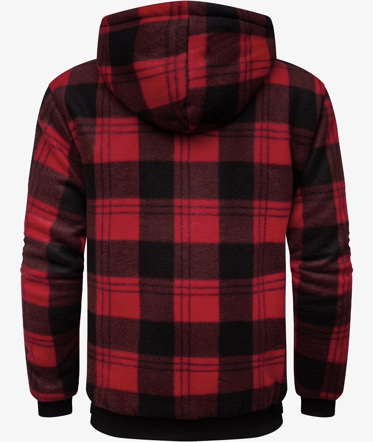 Plaid Sherpa Full-Zip Hoodie