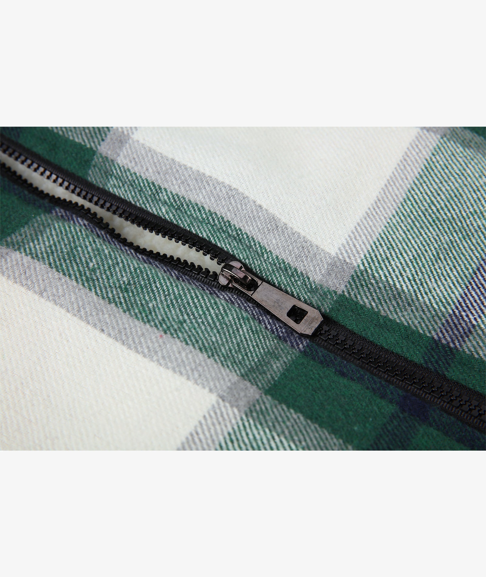 Sherpa-Lined Plaid Hooded Jacket