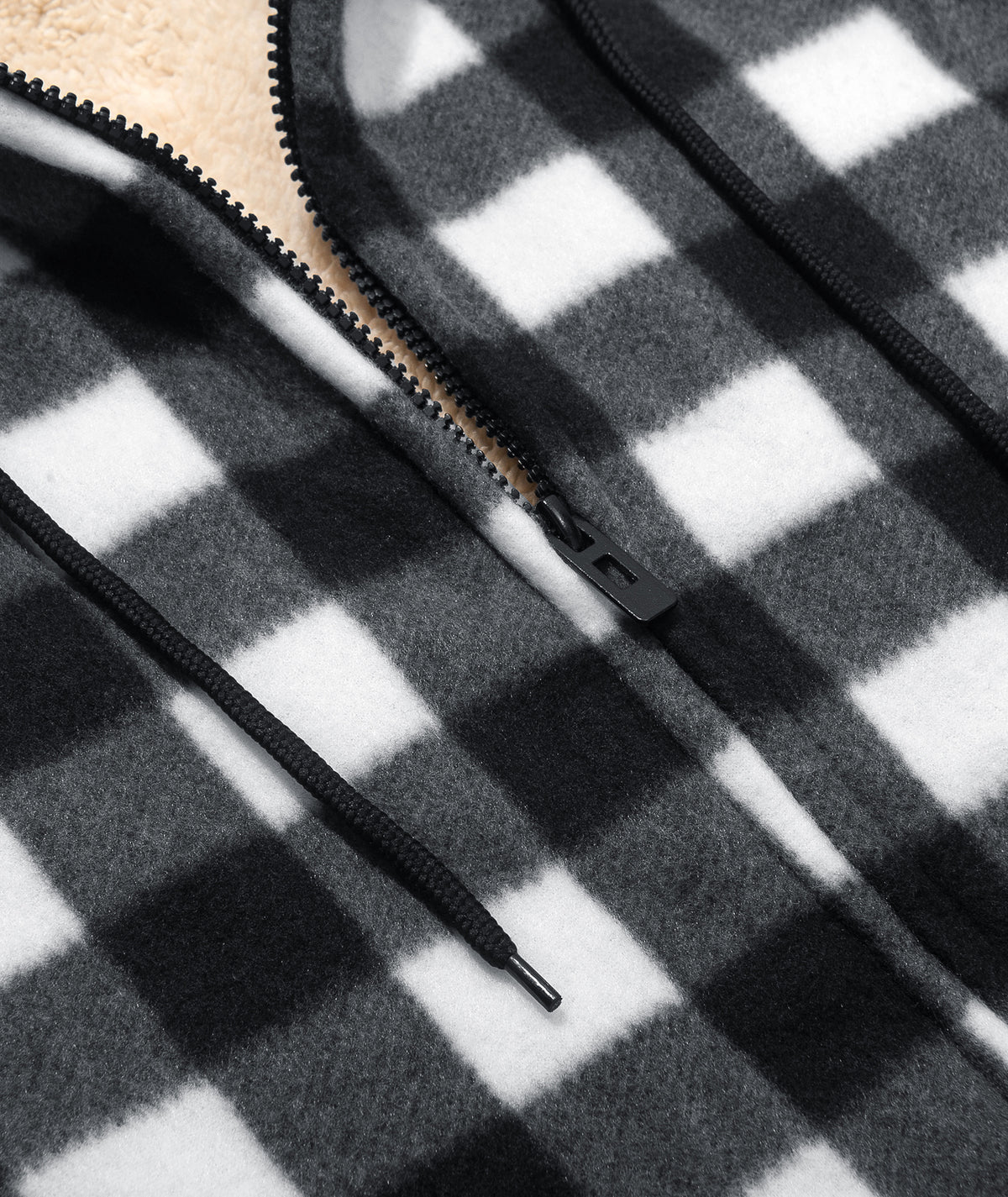 Plaid Sherpa Full-Zip Hoodie