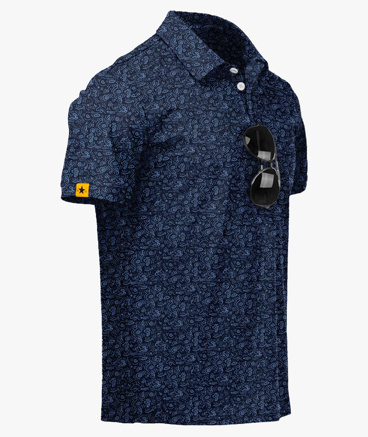 ZITY Wave Print Golf Polo