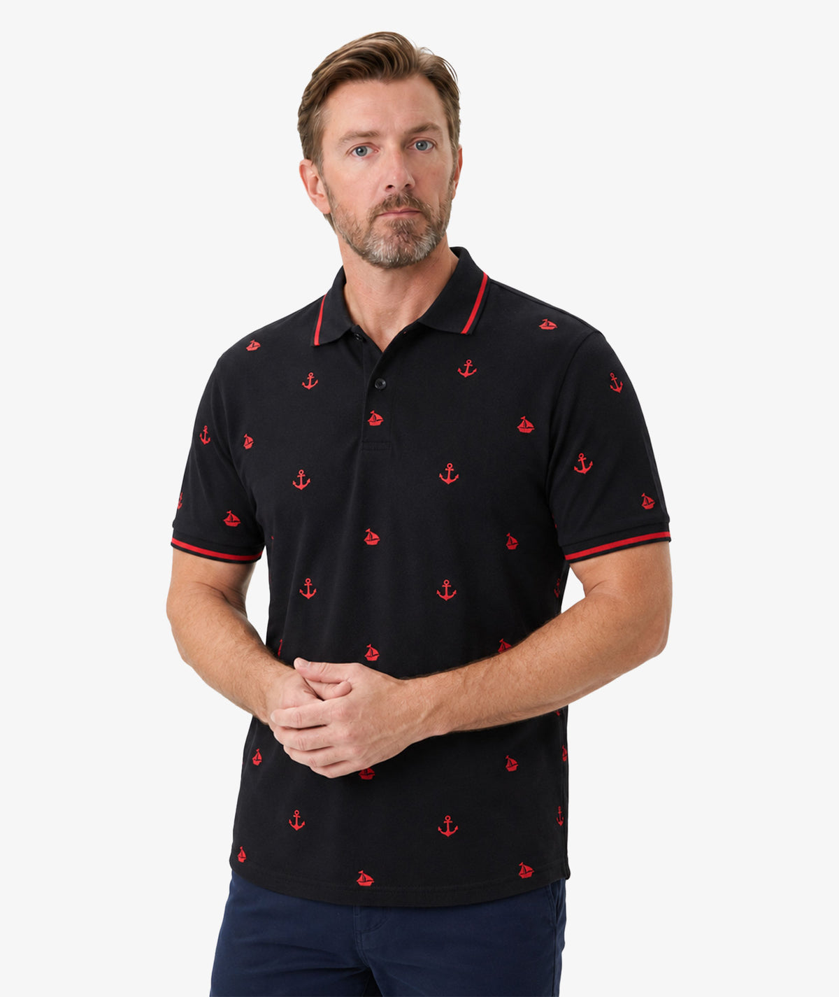 Sailboat Print Polo
