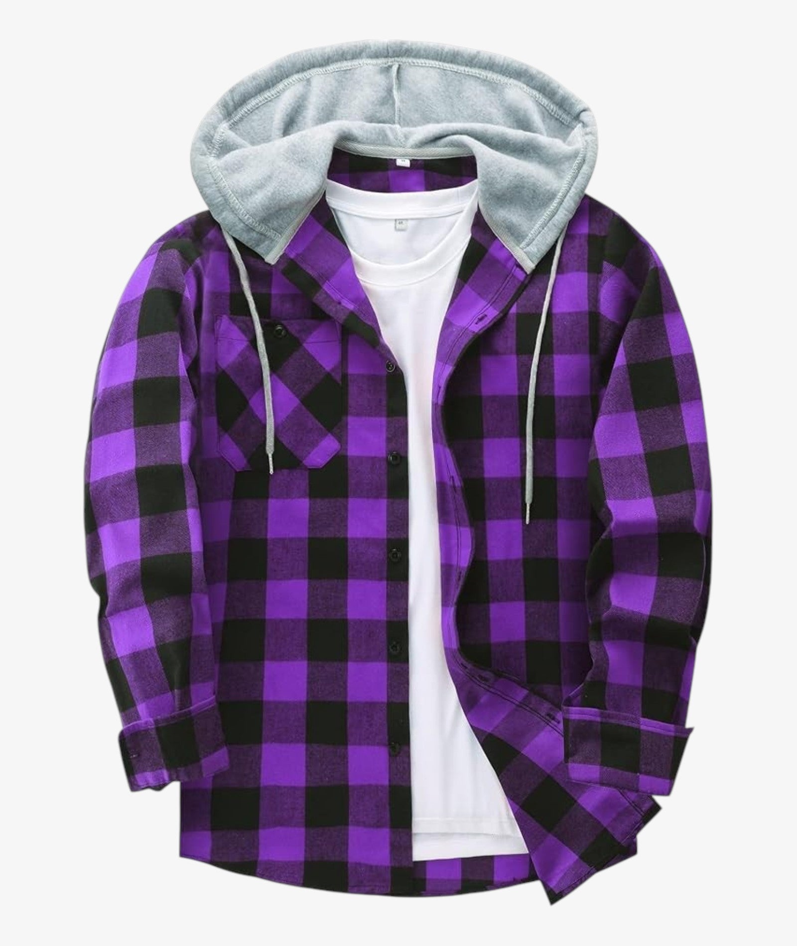 Camisa a cuadros con capucha