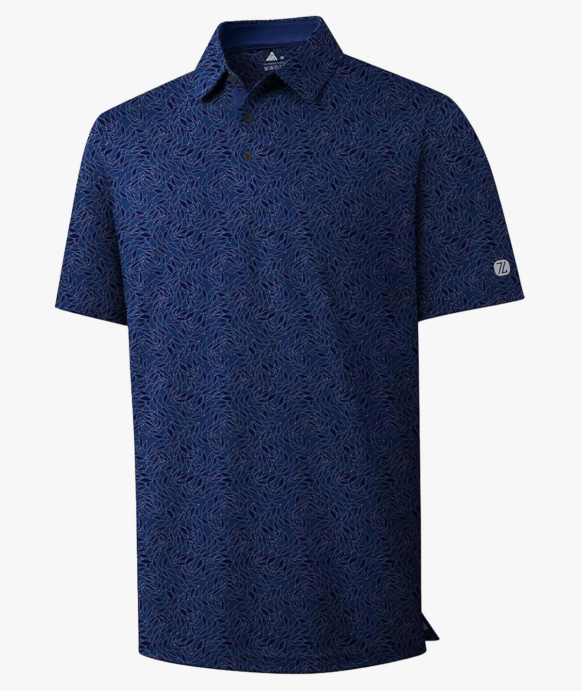 Navy Leaf Golf Polo