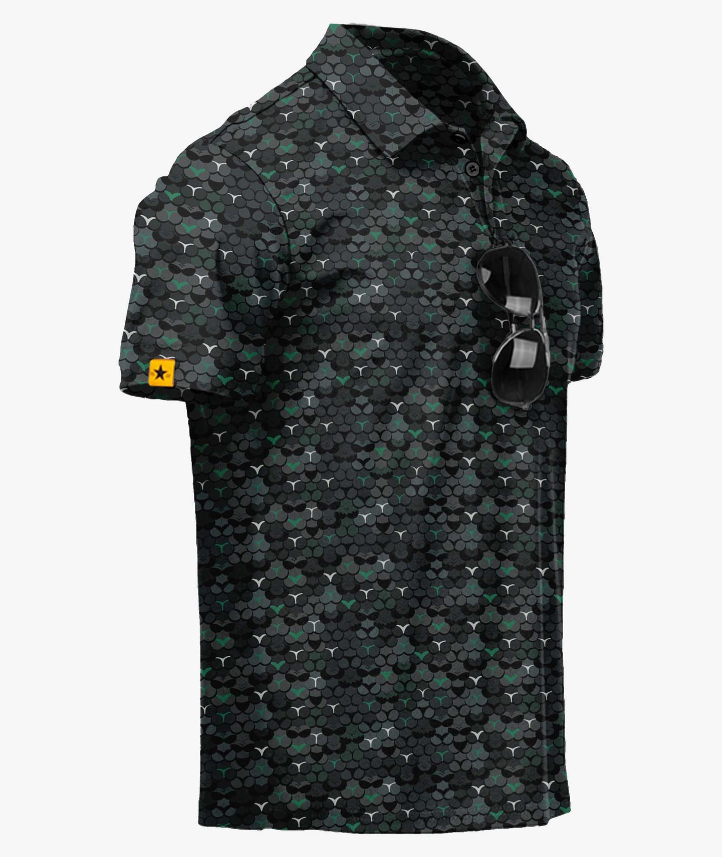 Beach Print Golf Polo