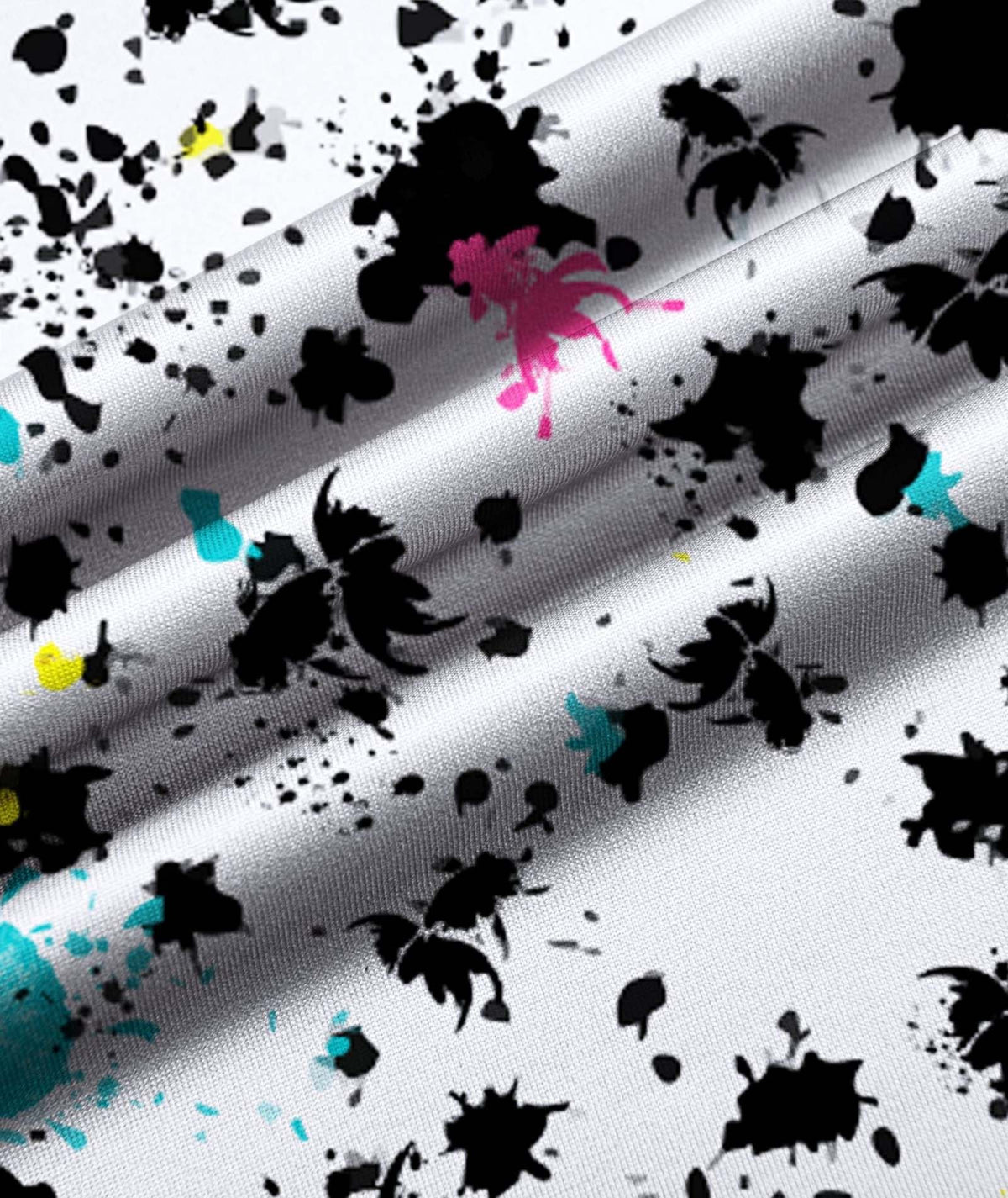 Polo con cremallera y estampado salpicado