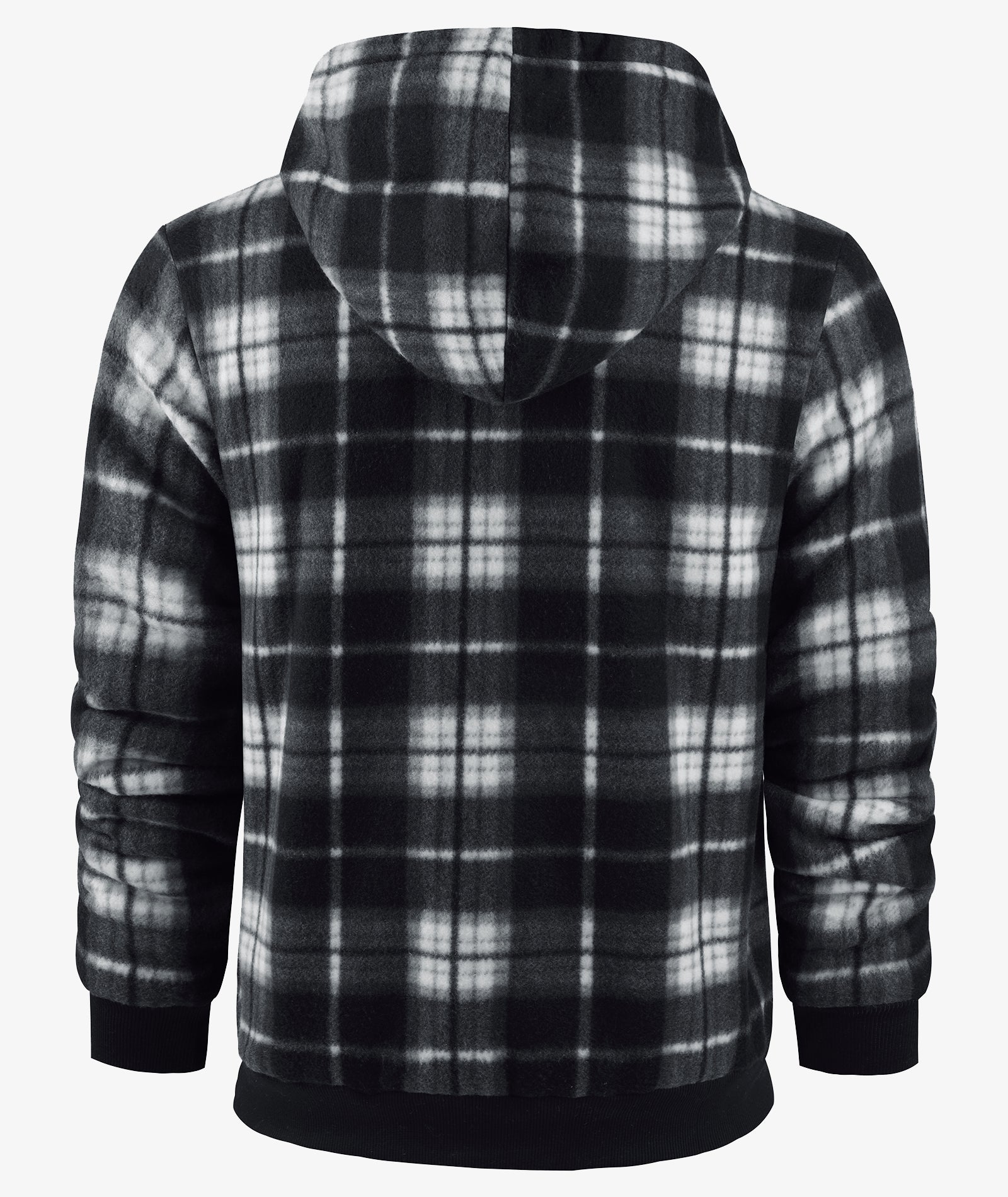 Plaid Sherpa Full-Zip Hoodie