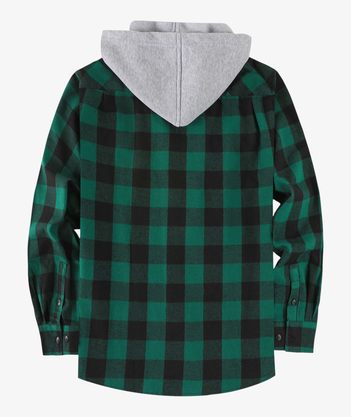 Layered Plaid Hooded Shirt