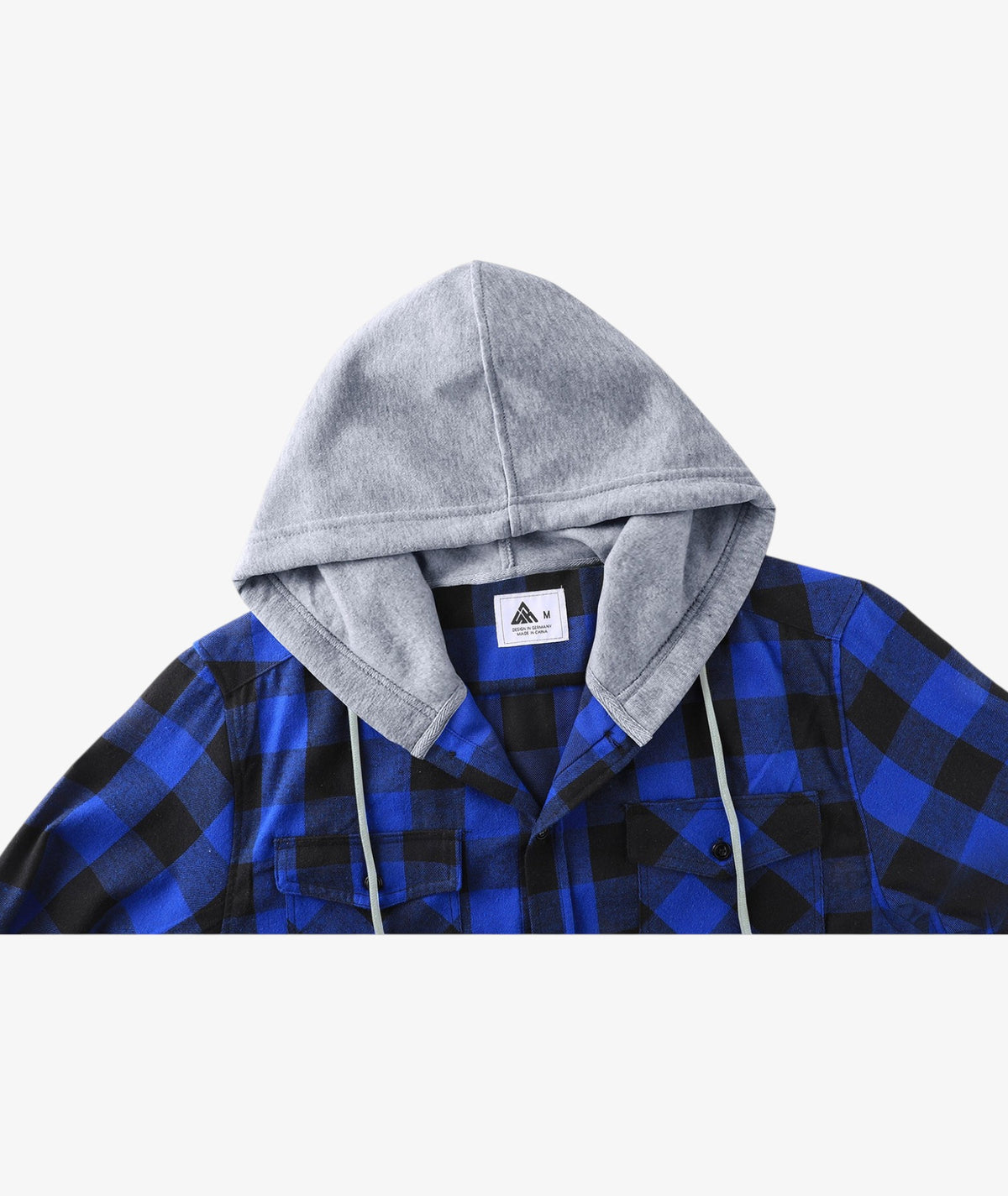 Layered Plaid Hooded Shirt