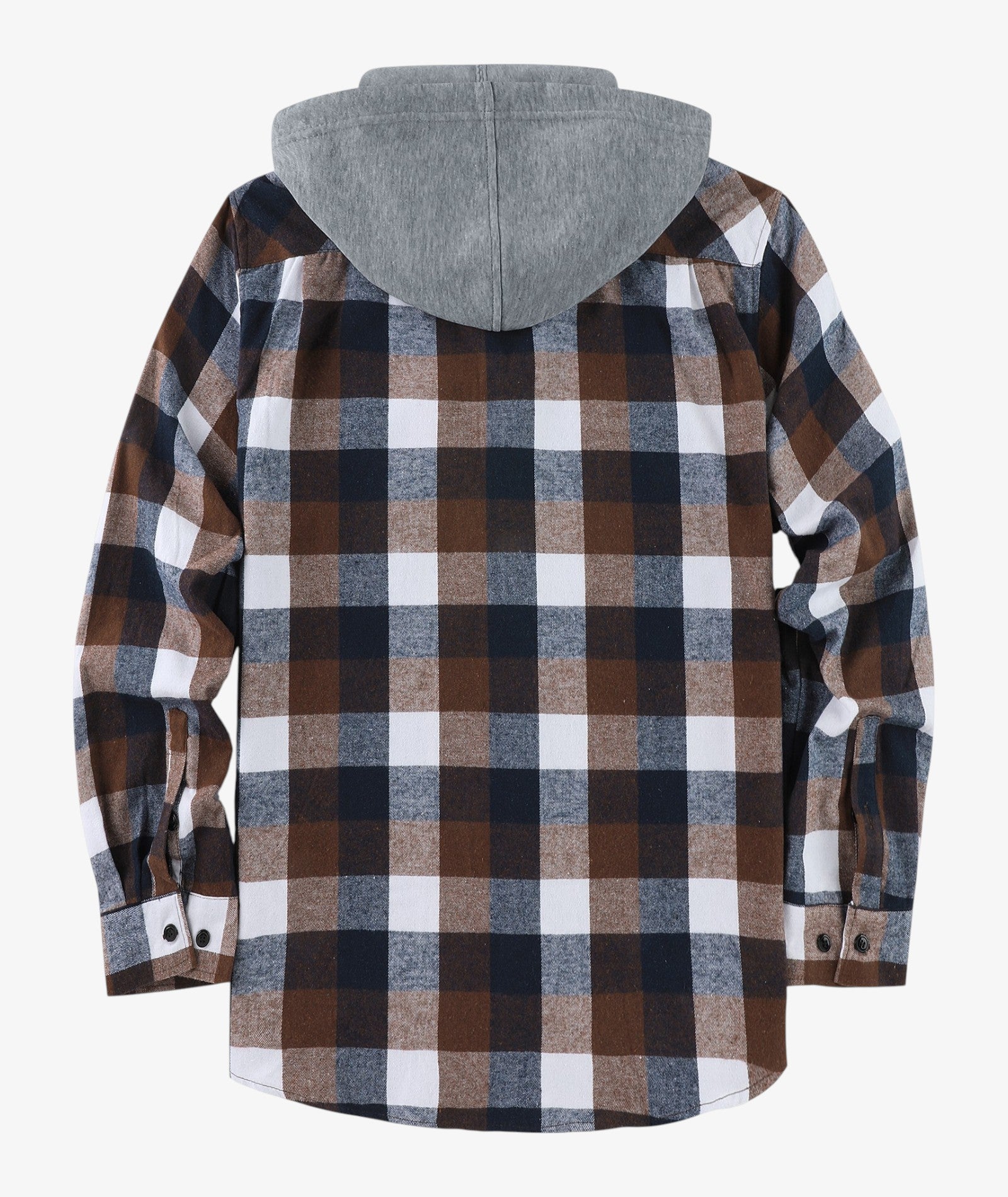 Layered Plaid Hooded Shirt