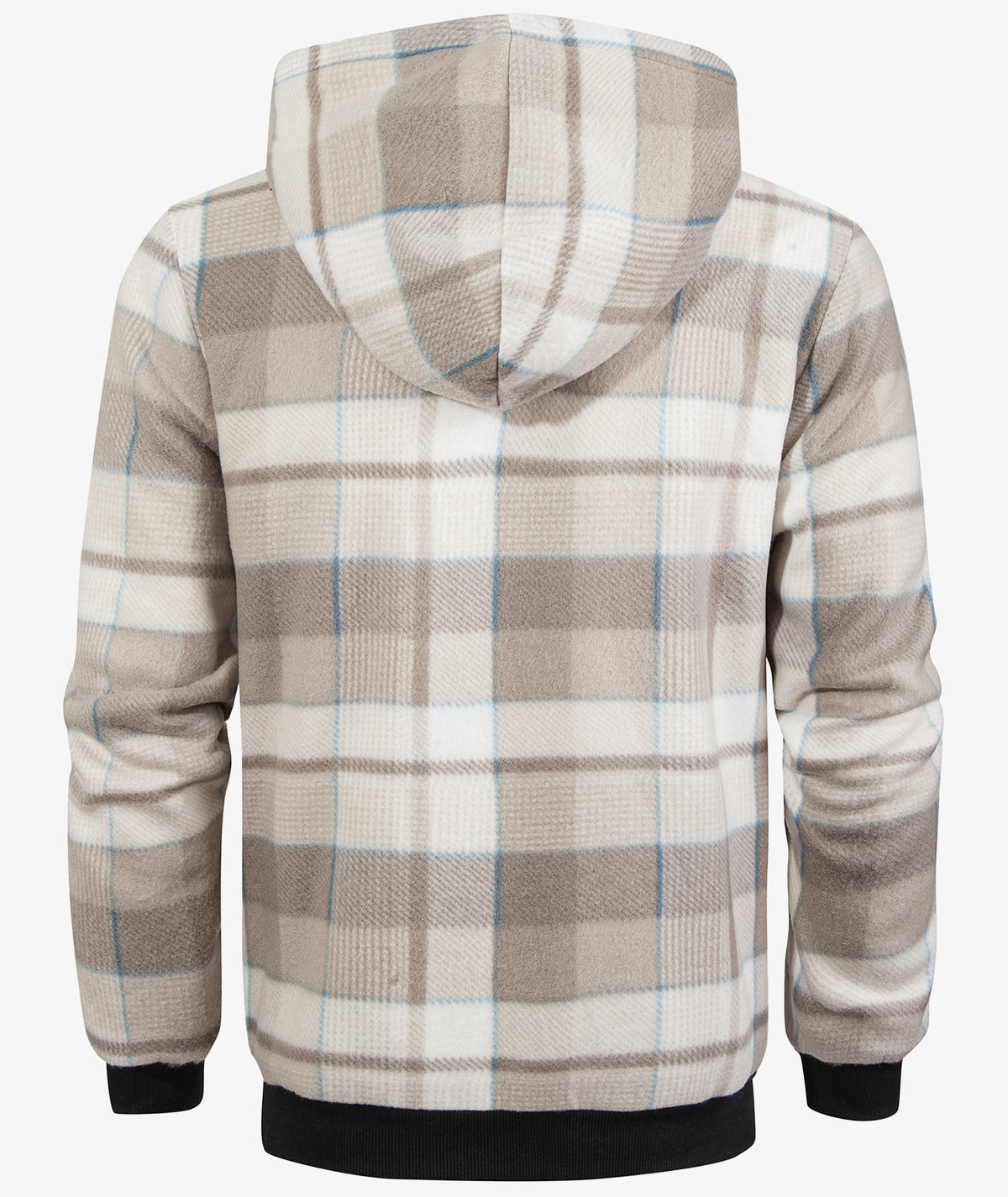 Plaid Sherpa Full-Zip Hoodie