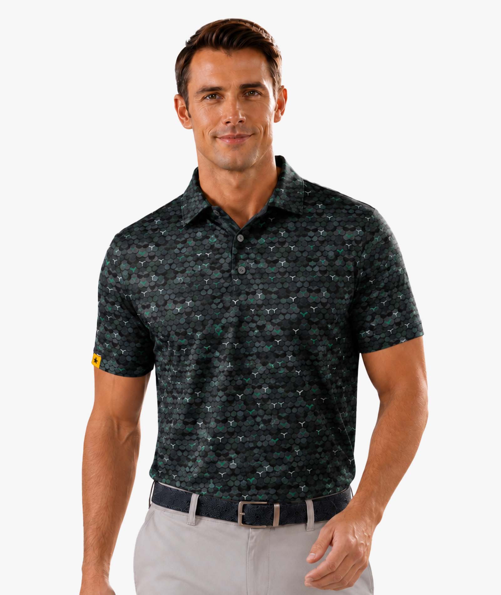 ZITY Beach Print Golf Polo