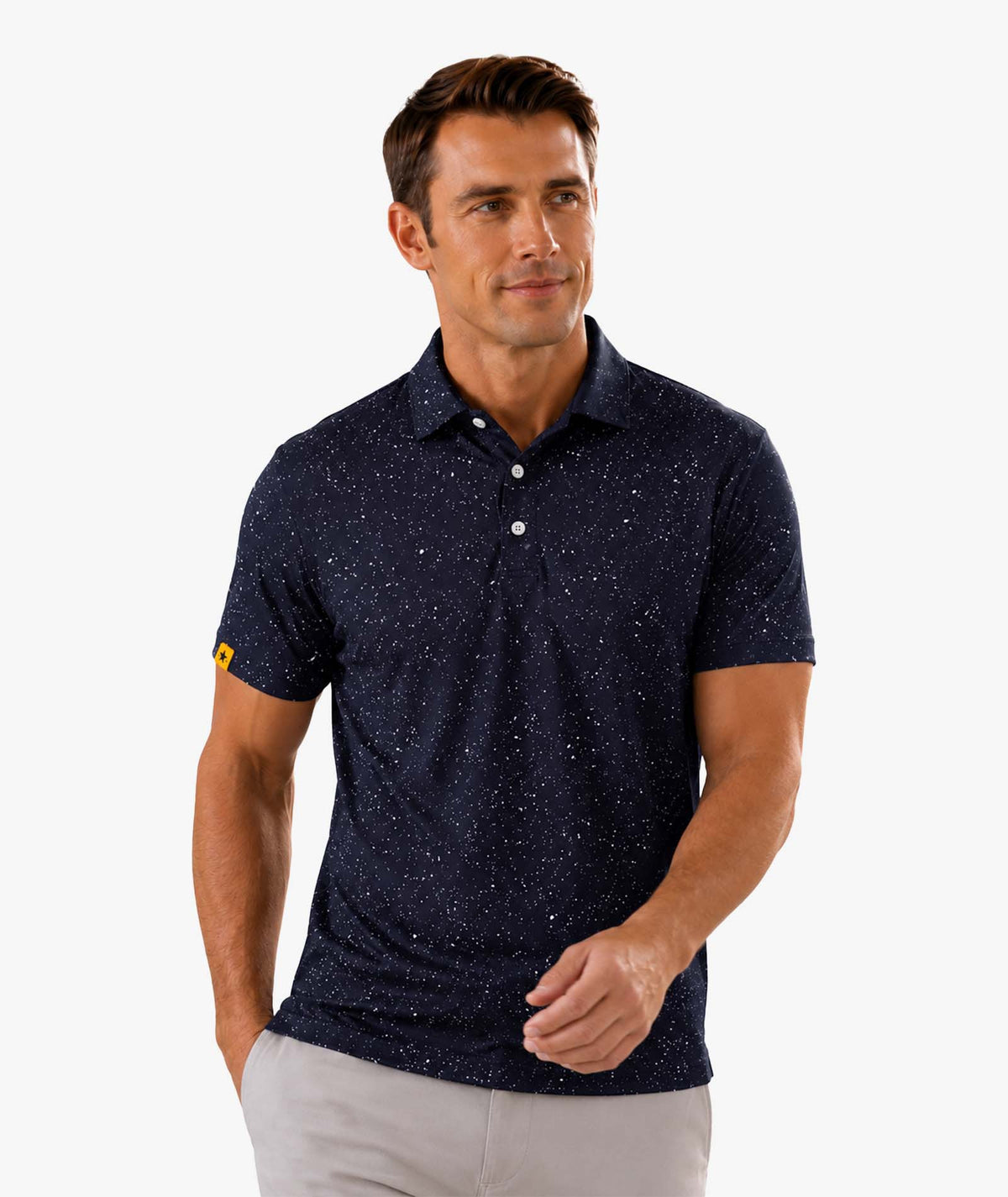 ZITY Midnight Speckle Golf Polo