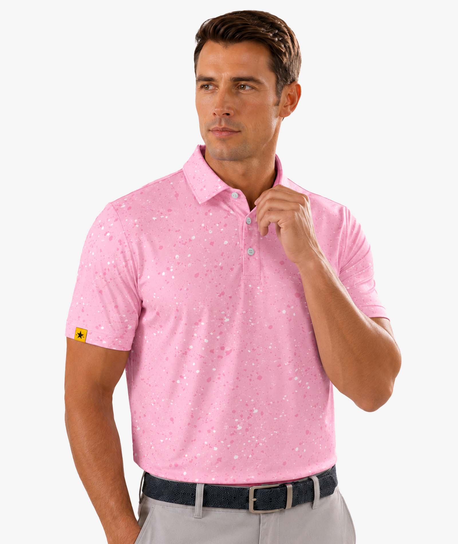 ZITY Pink Stardust Golf Polo