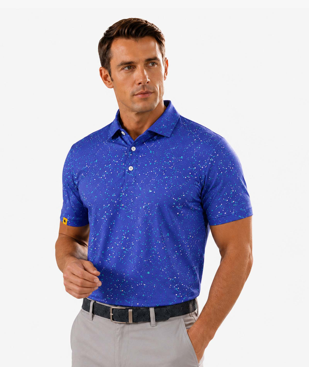 ZITY Blue Nebula Golf Polo