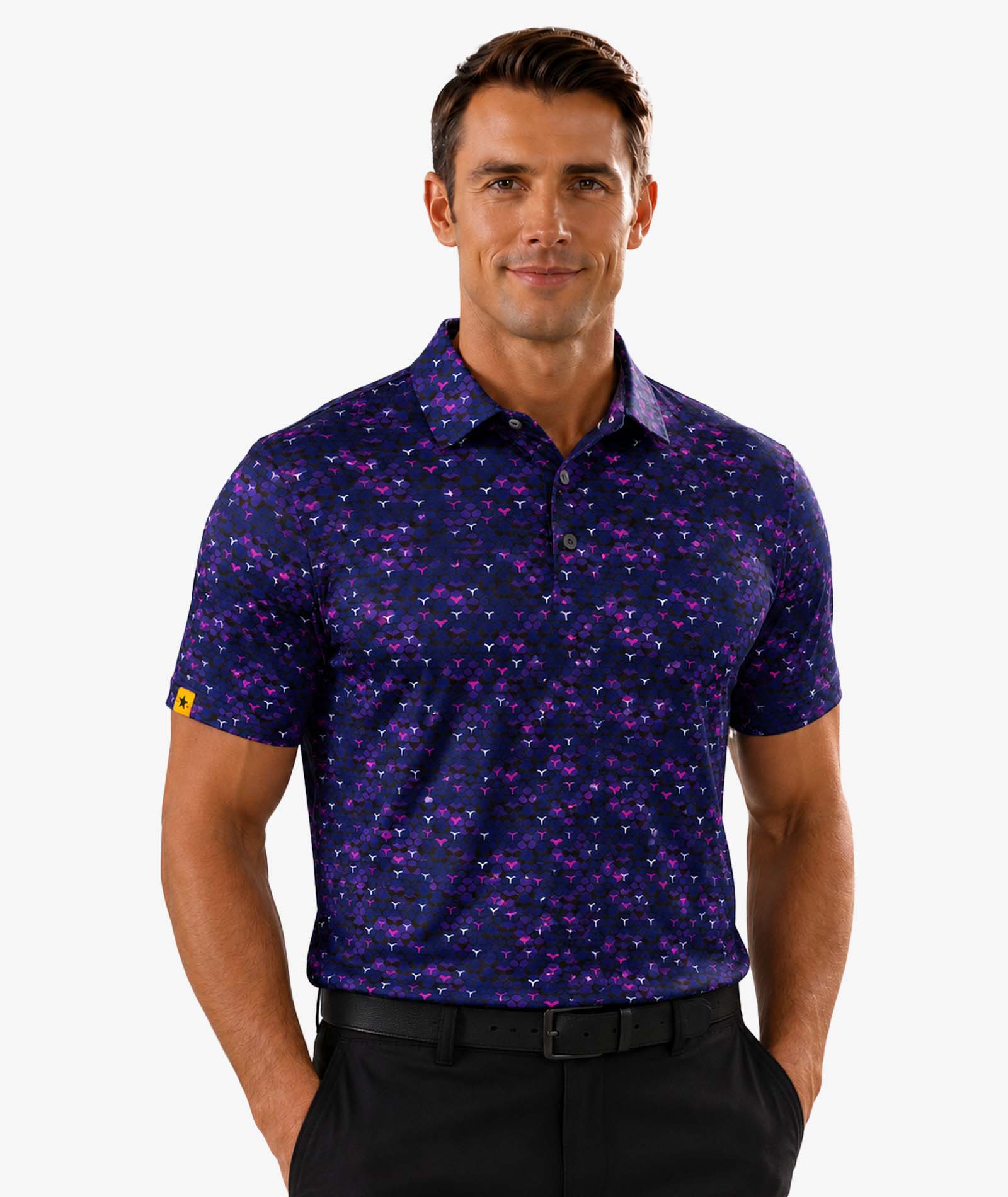 ZITY Scale Pattern Golf Polo
