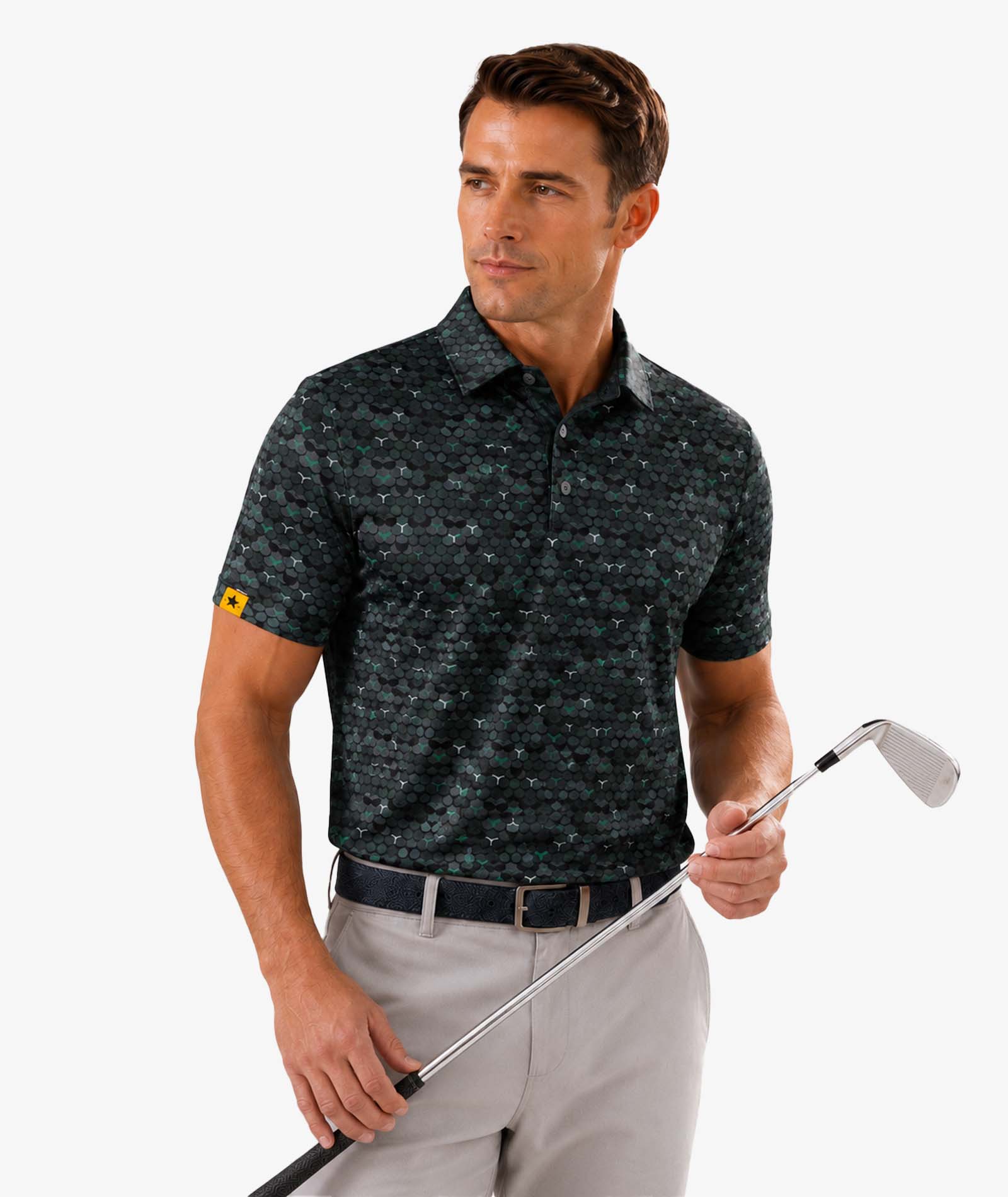 ZITY Beach Print Golf Polo