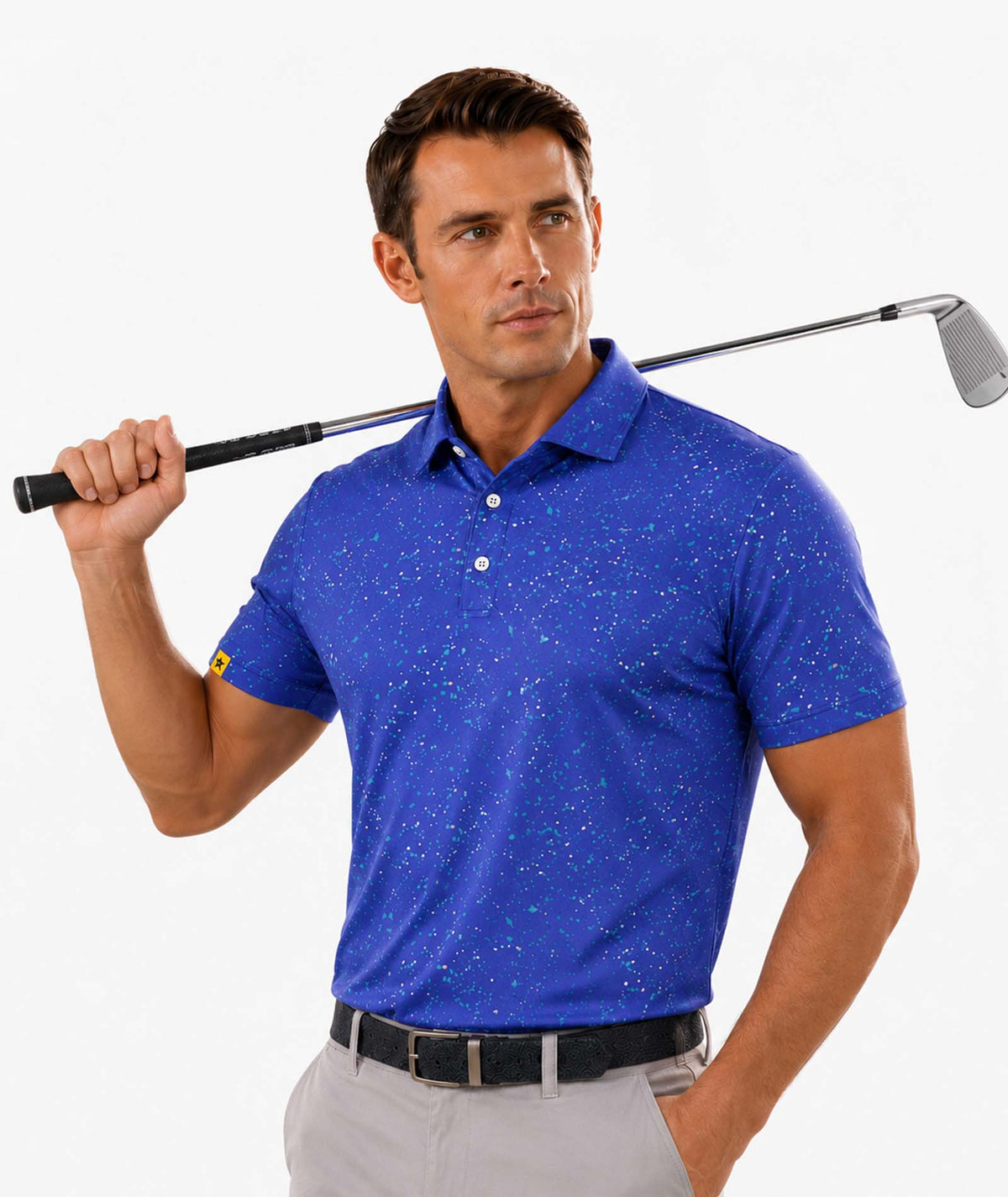 ZITY Blue Nebula Golf Polo