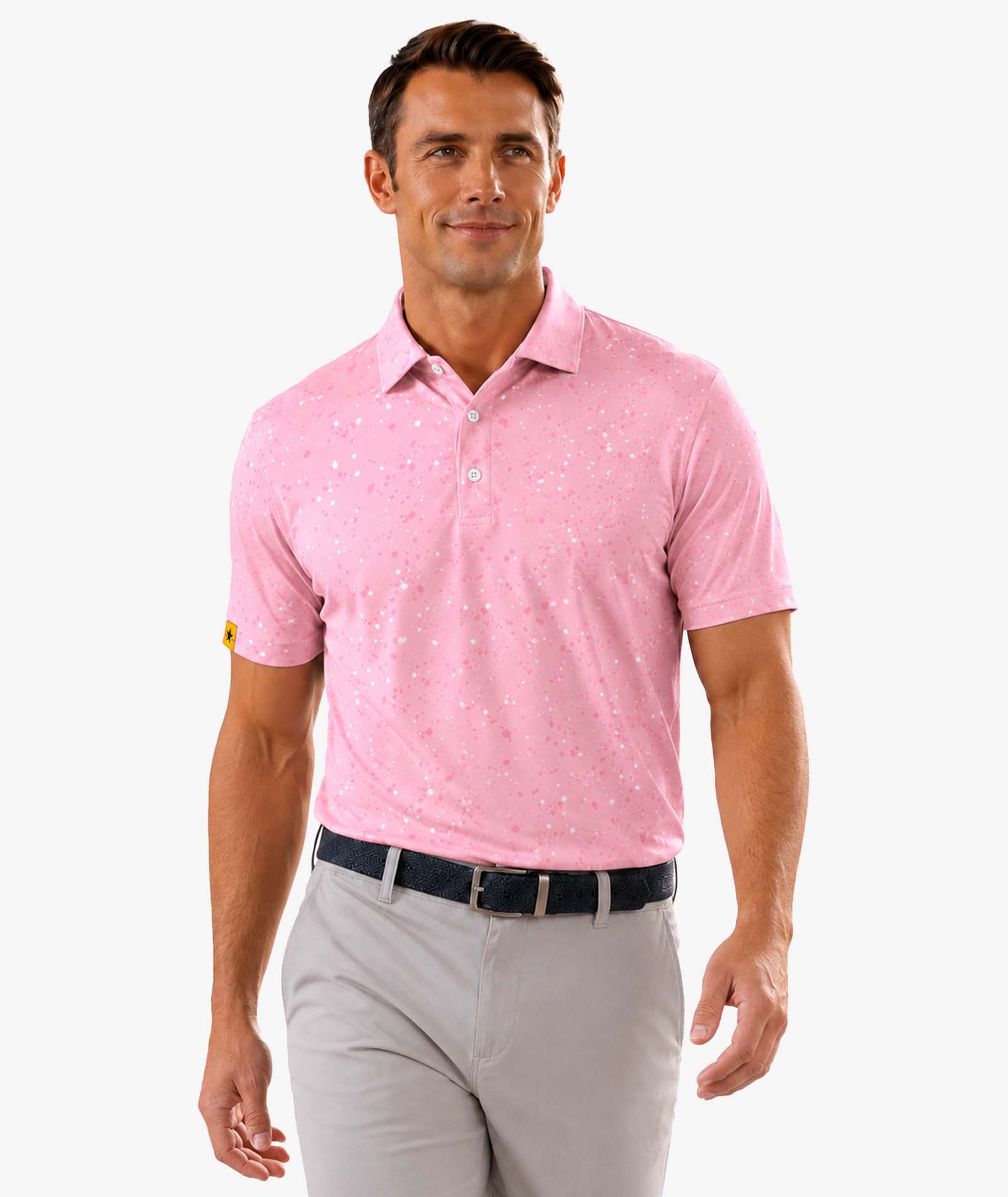 ZITY Pink Stardust Golf Polo