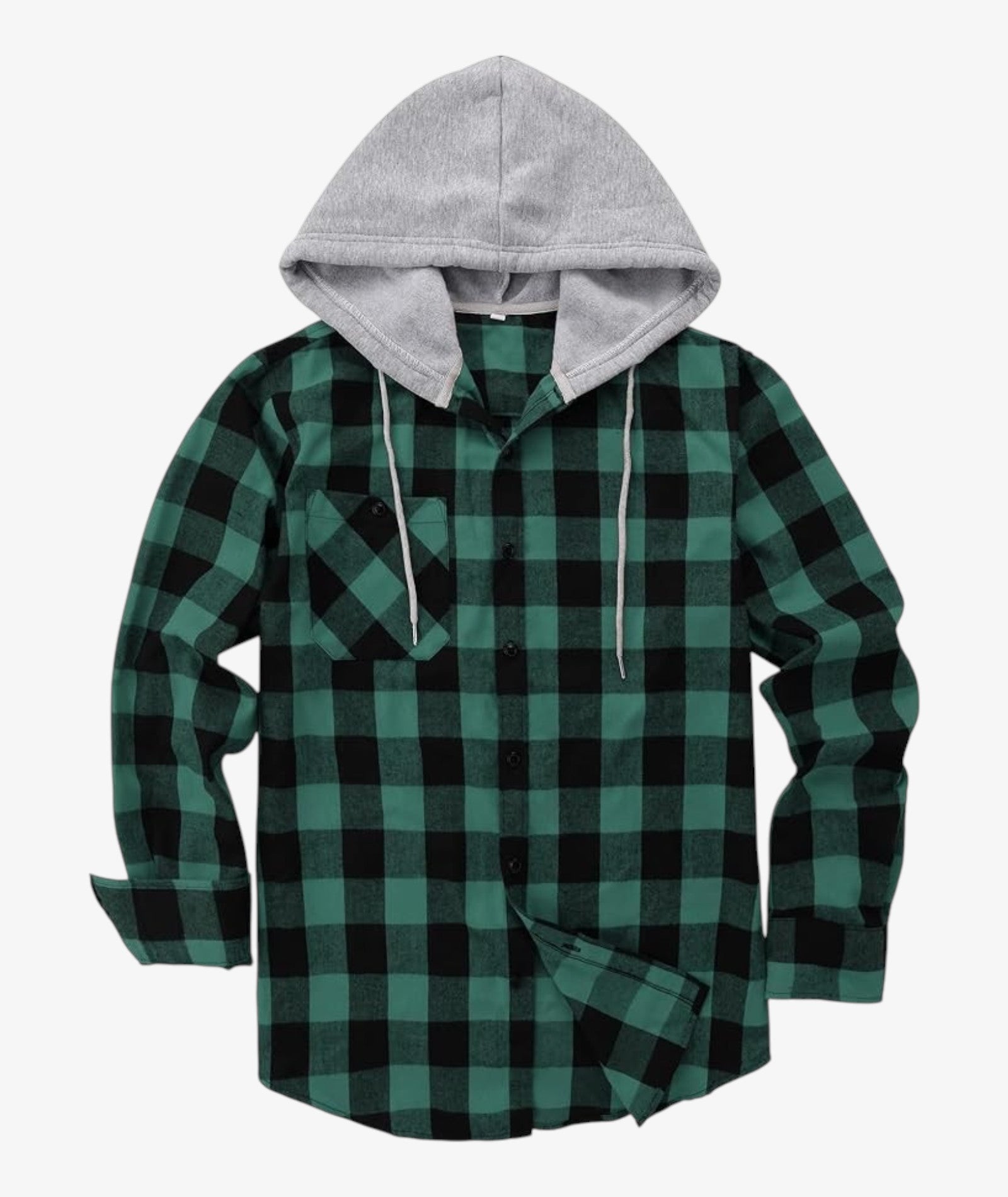 Camisa a cuadros con capucha