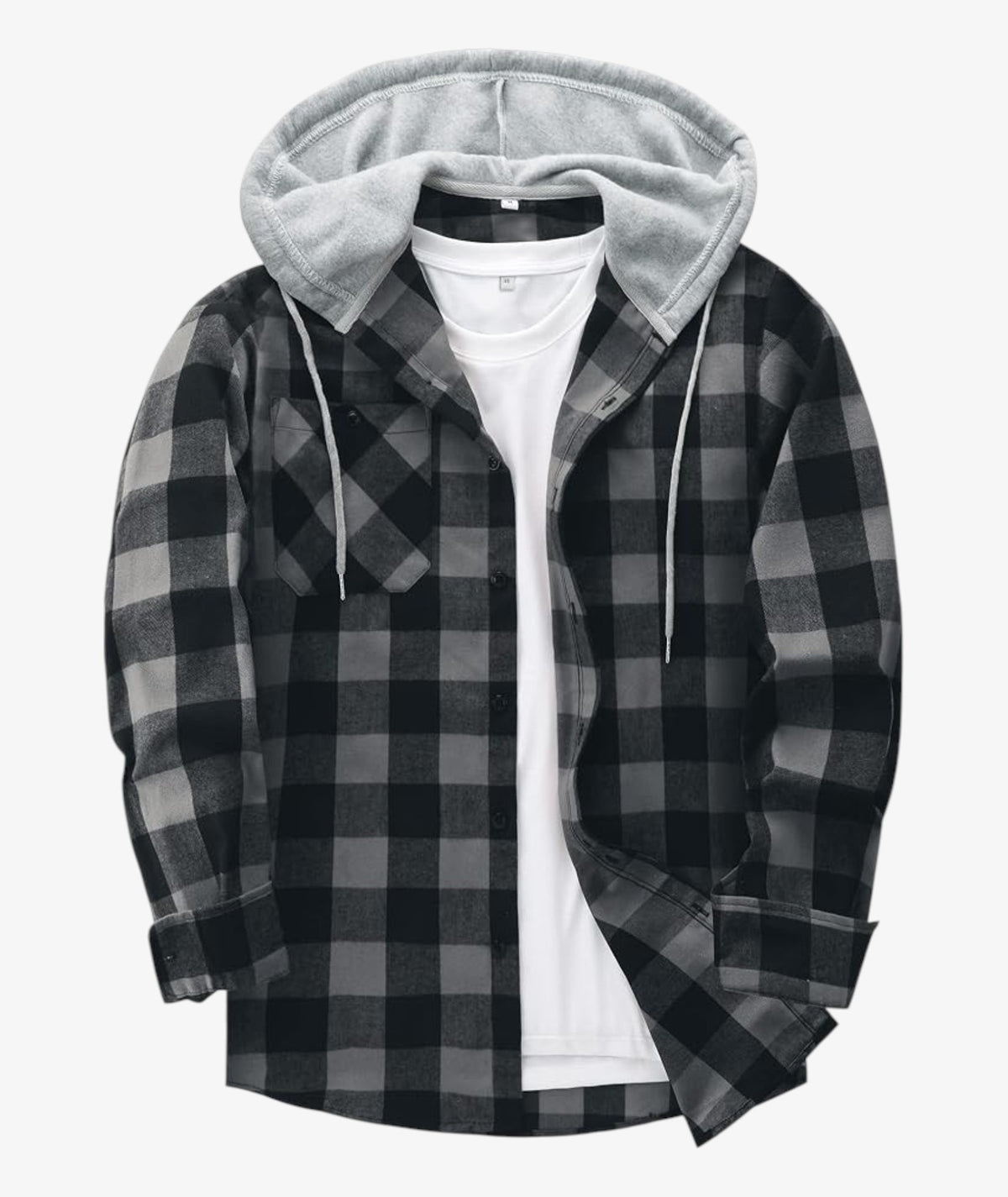 Camisa a cuadros con capucha