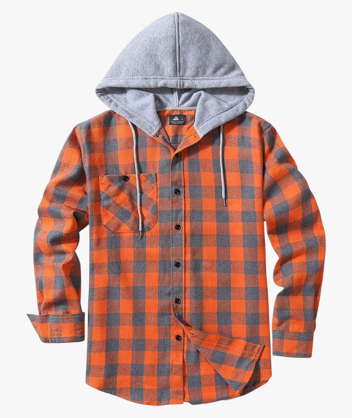 Camisa a cuadros con capucha