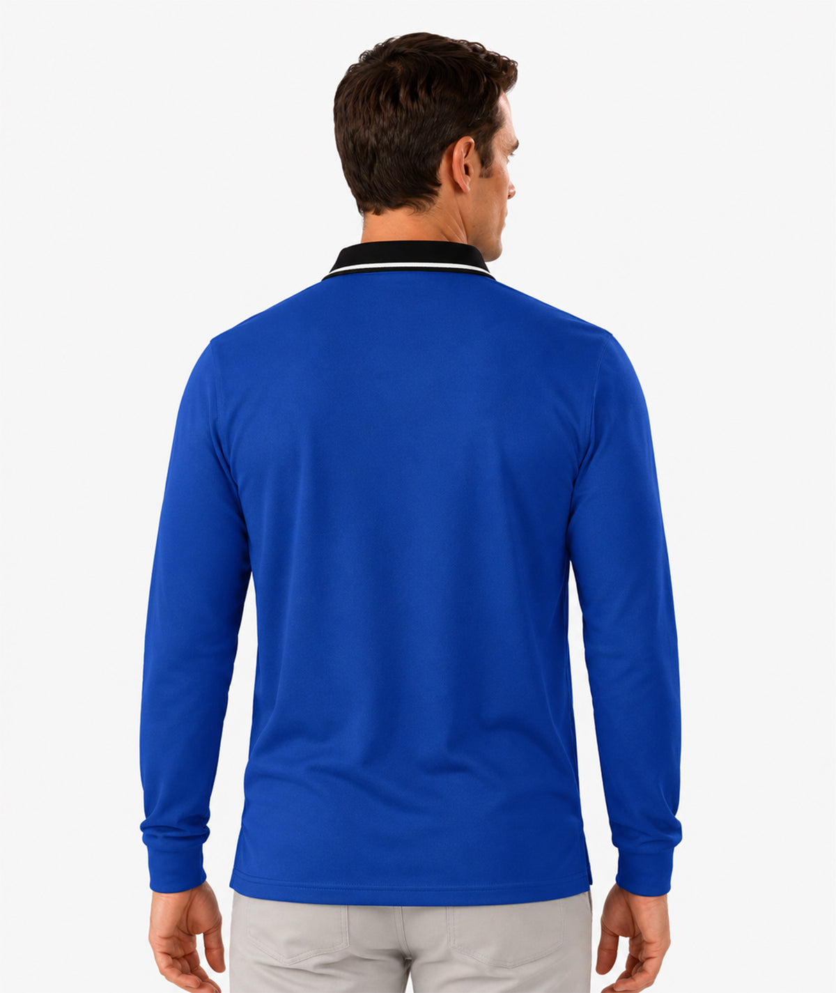 Pocket Long Sleeve Polo Shirt