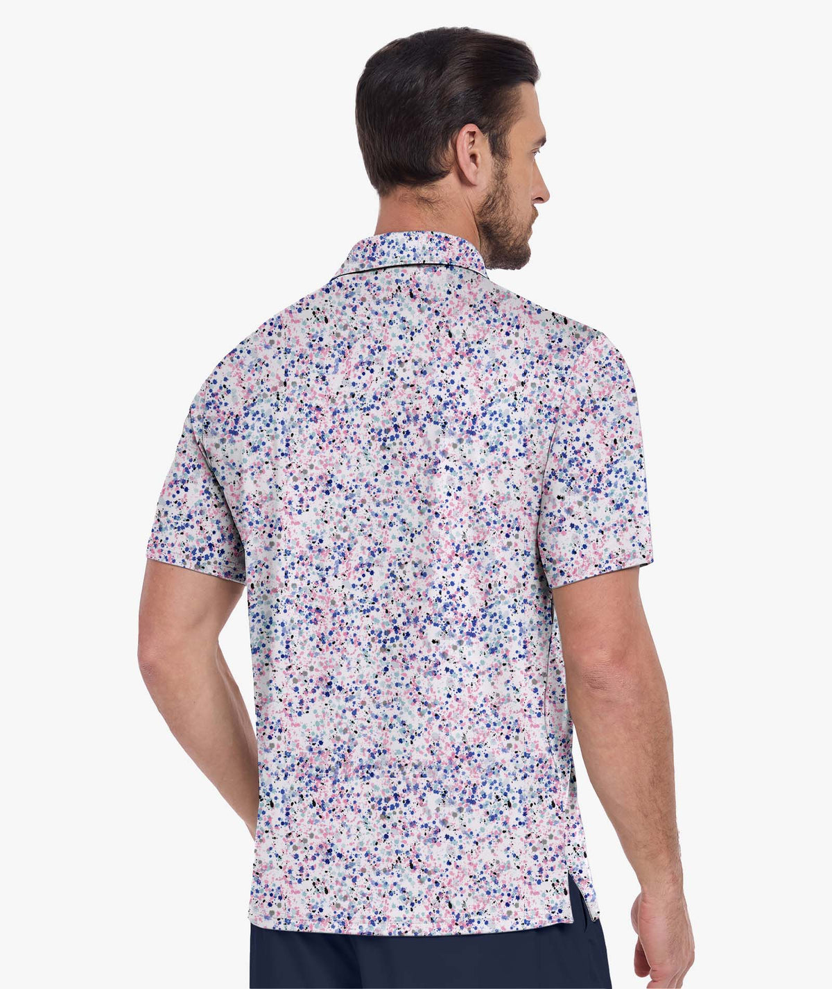Speckle Print Golf Polo