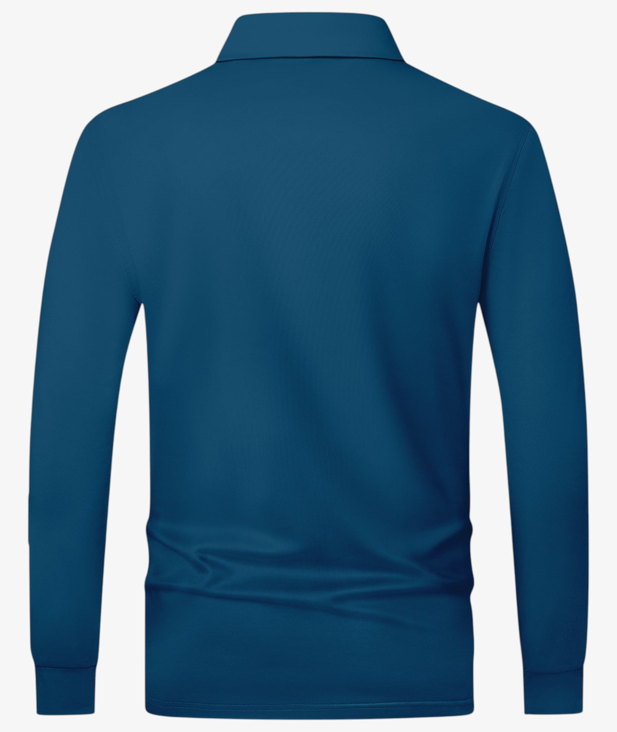 Blue Tropical Leaf Collar Polo