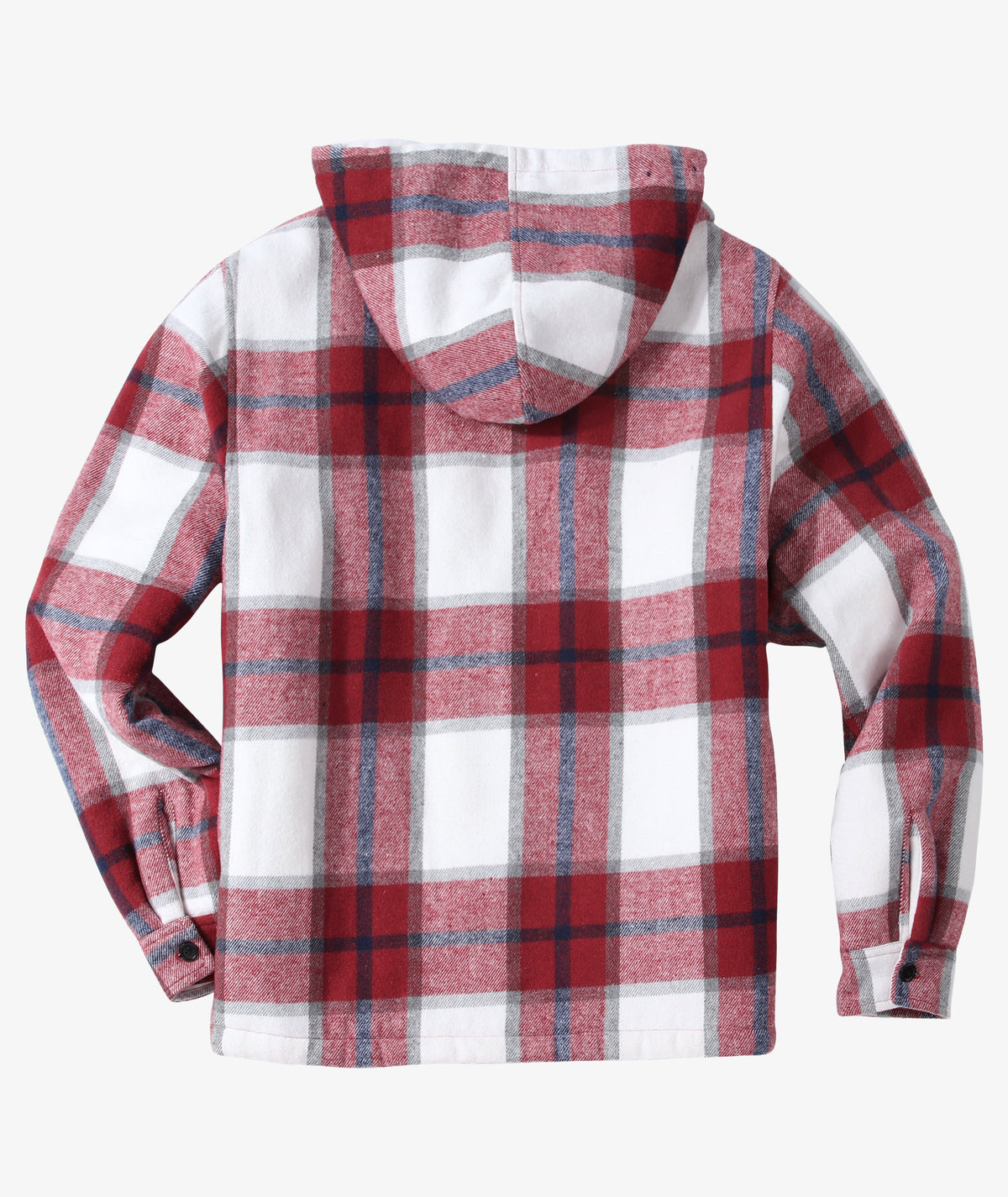 Sherpa-Lined Plaid Hooded Jacket