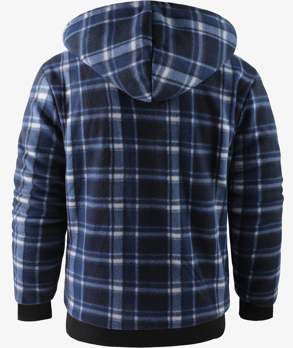 Plaid Sherpa Full-Zip Hoodie
