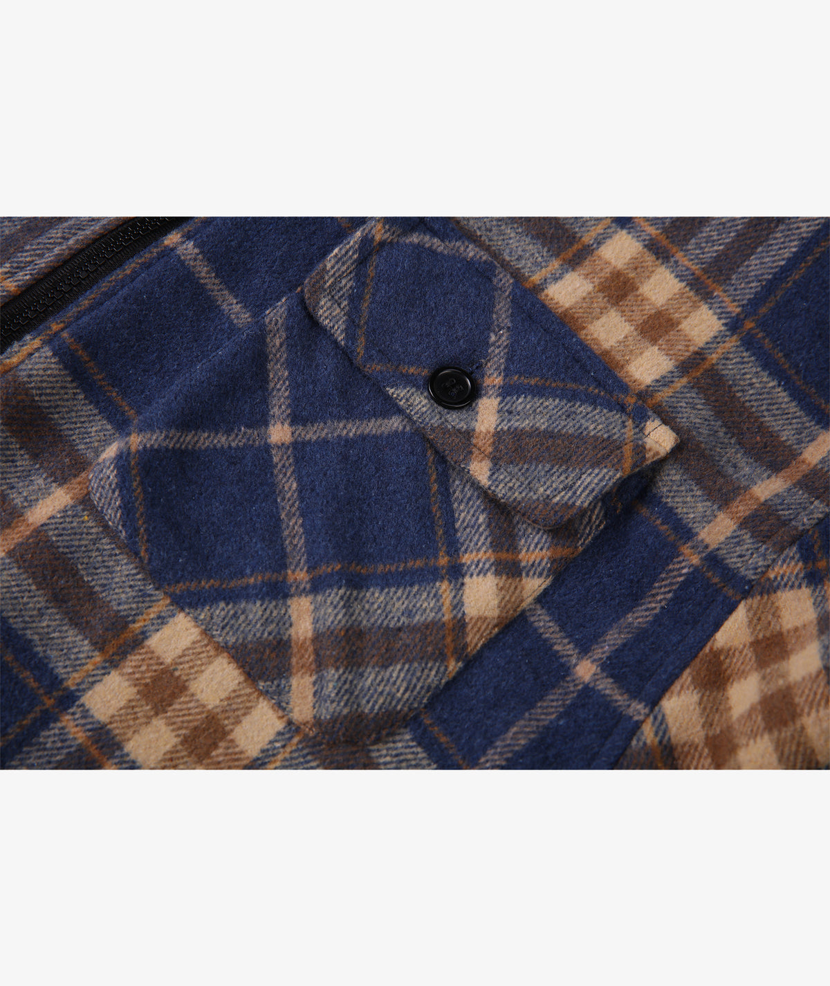 Sherpa-Lined Plaid Hooded Jacket