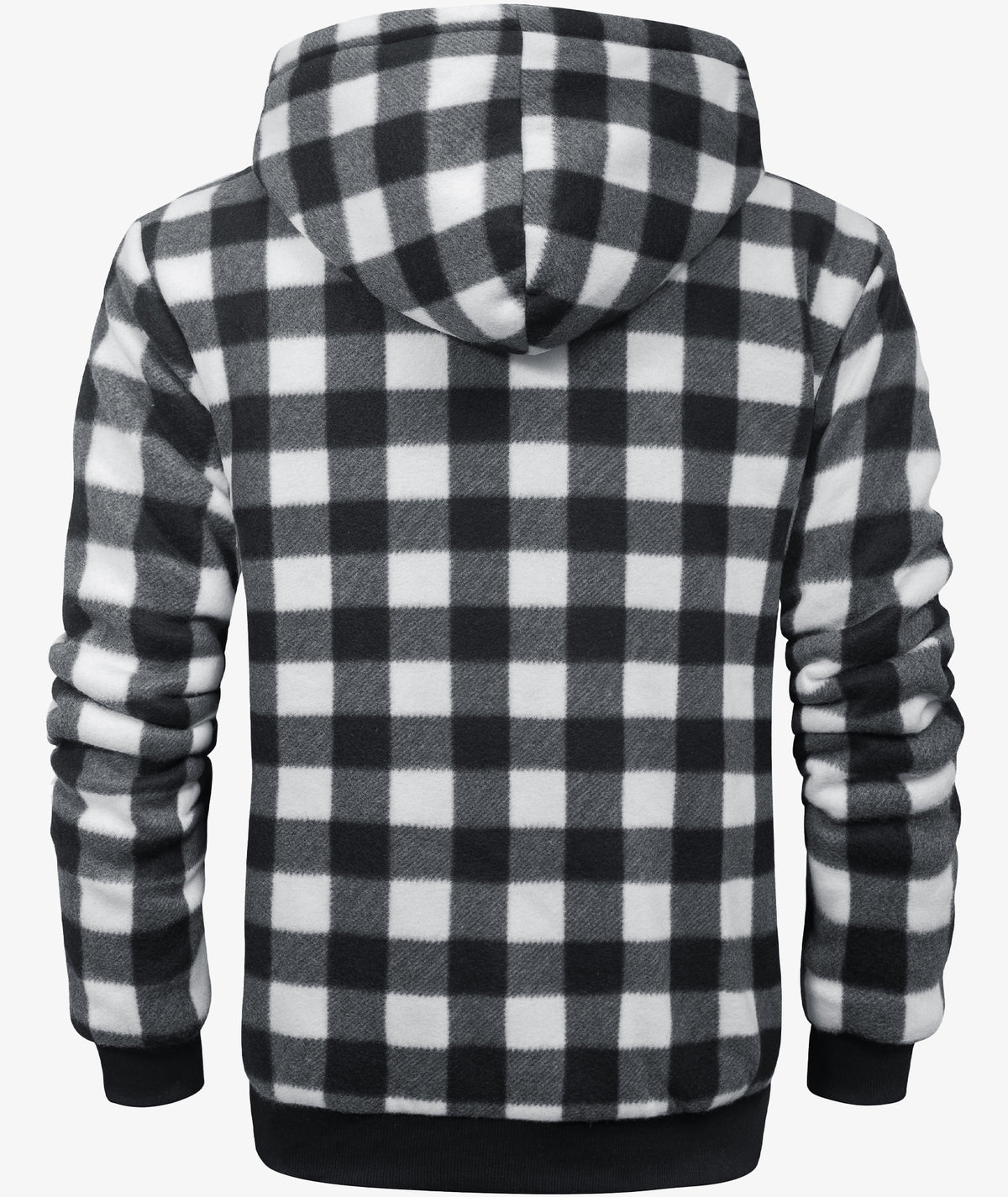 Plaid Sherpa Full-Zip Hoodie