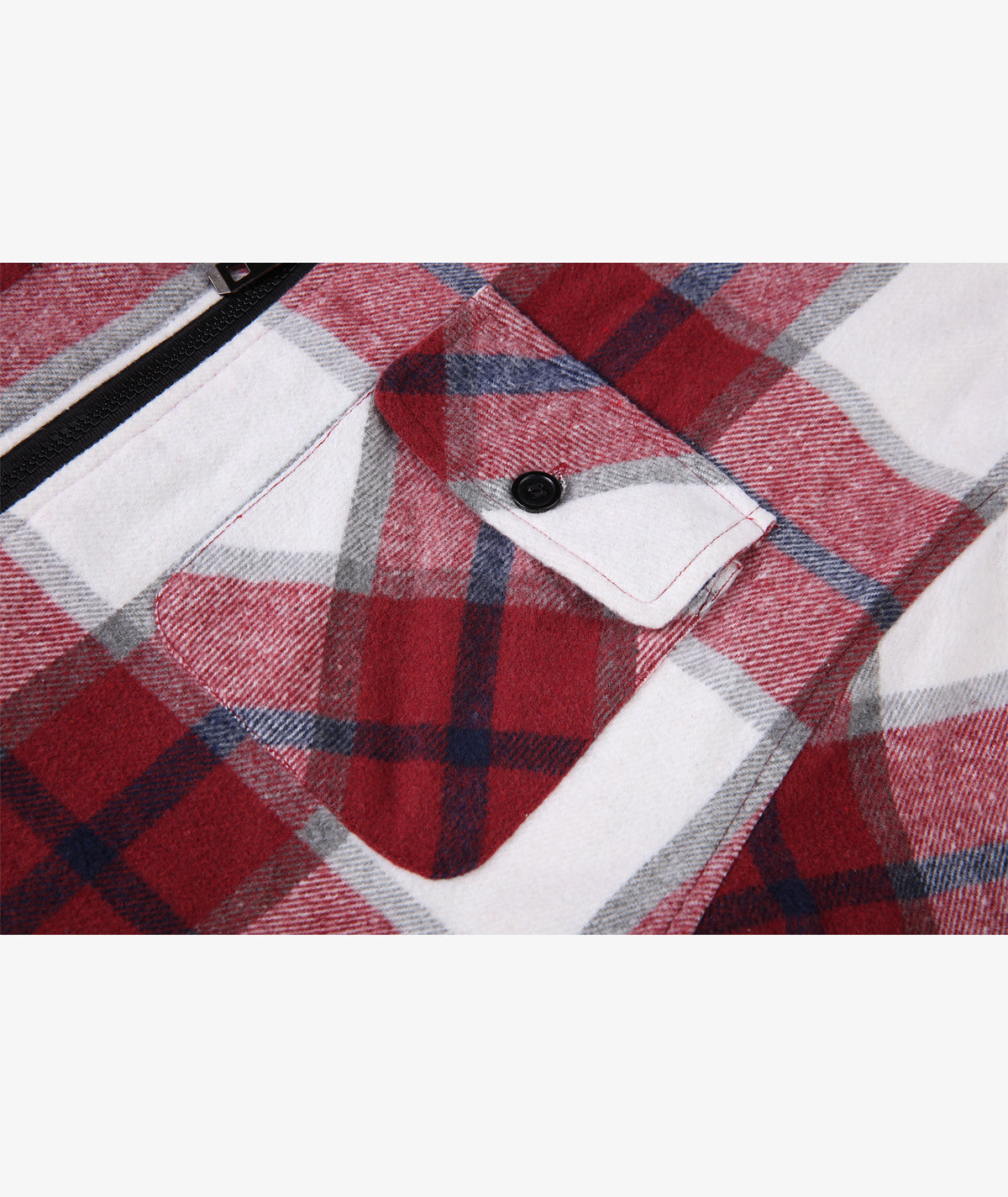 Sherpa-Lined Plaid Hooded Jacket