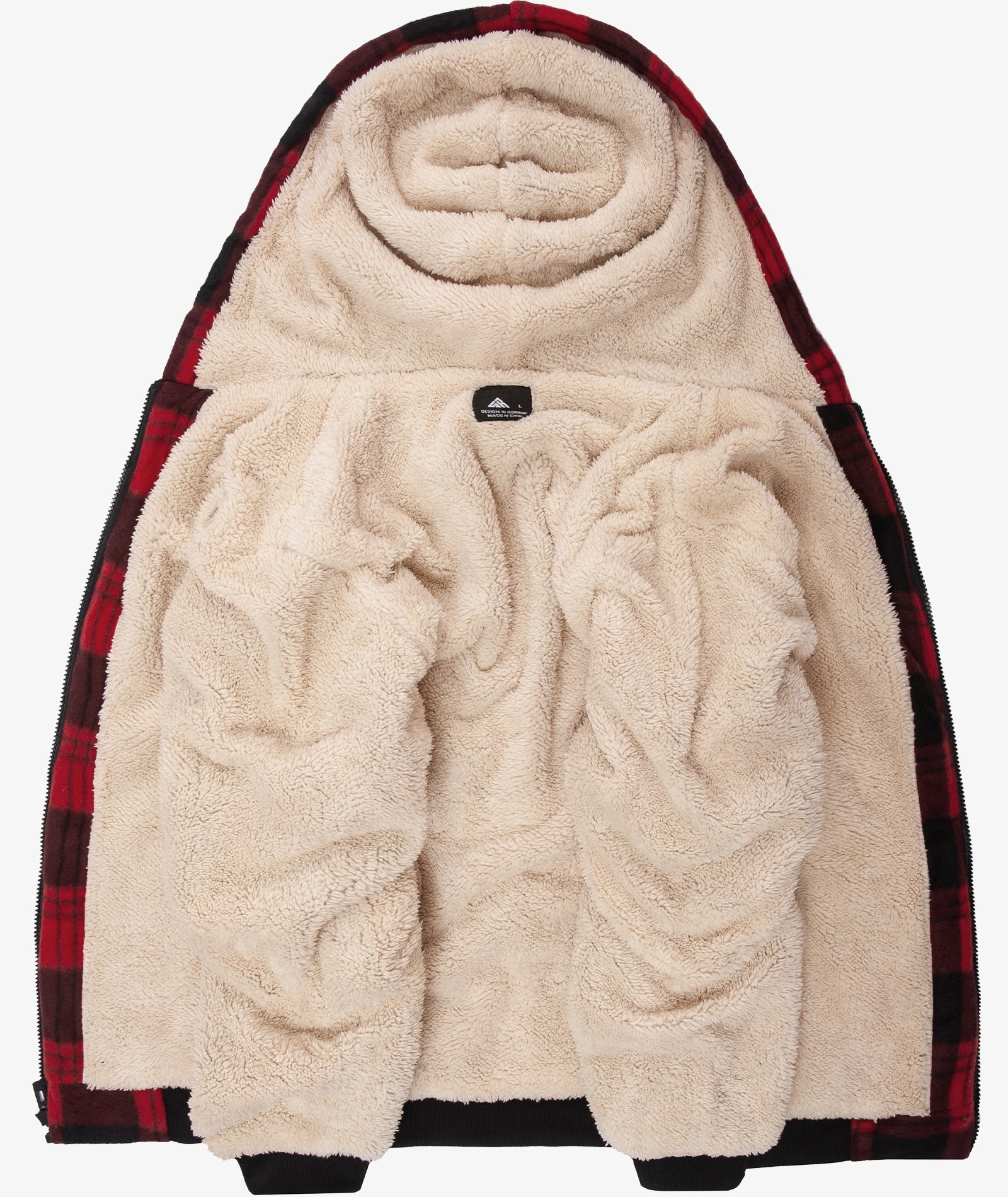Plaid Sherpa Full-Zip Hoodie