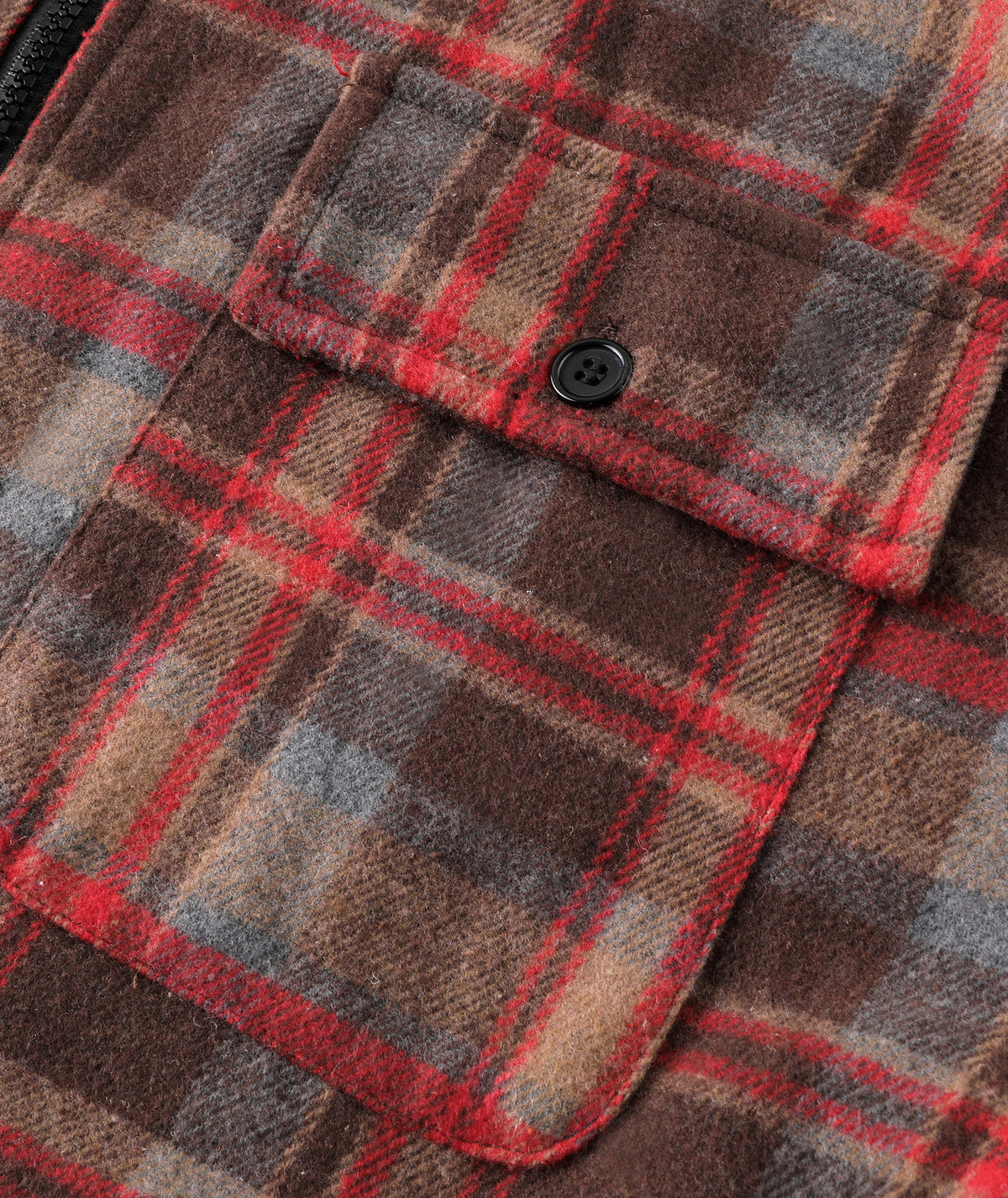 Sherpa-Lined Plaid Hooded Jacket