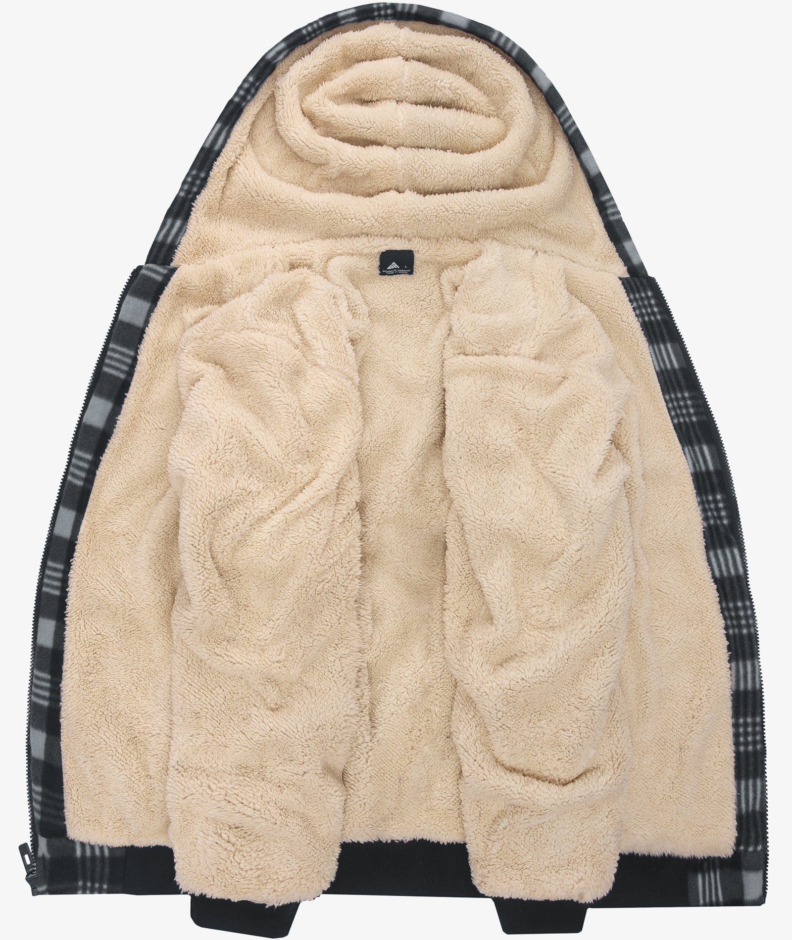 Plaid Sherpa Full-Zip Hoodie
