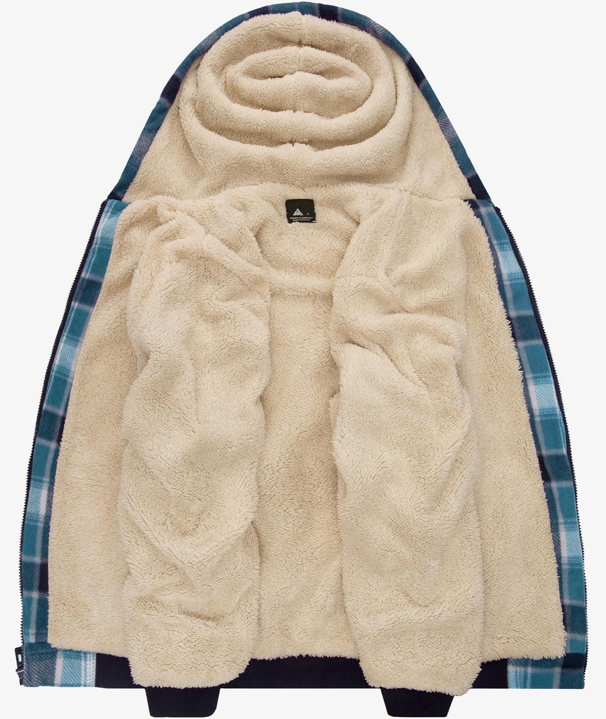 Plaid Sherpa Full-Zip Hoodie