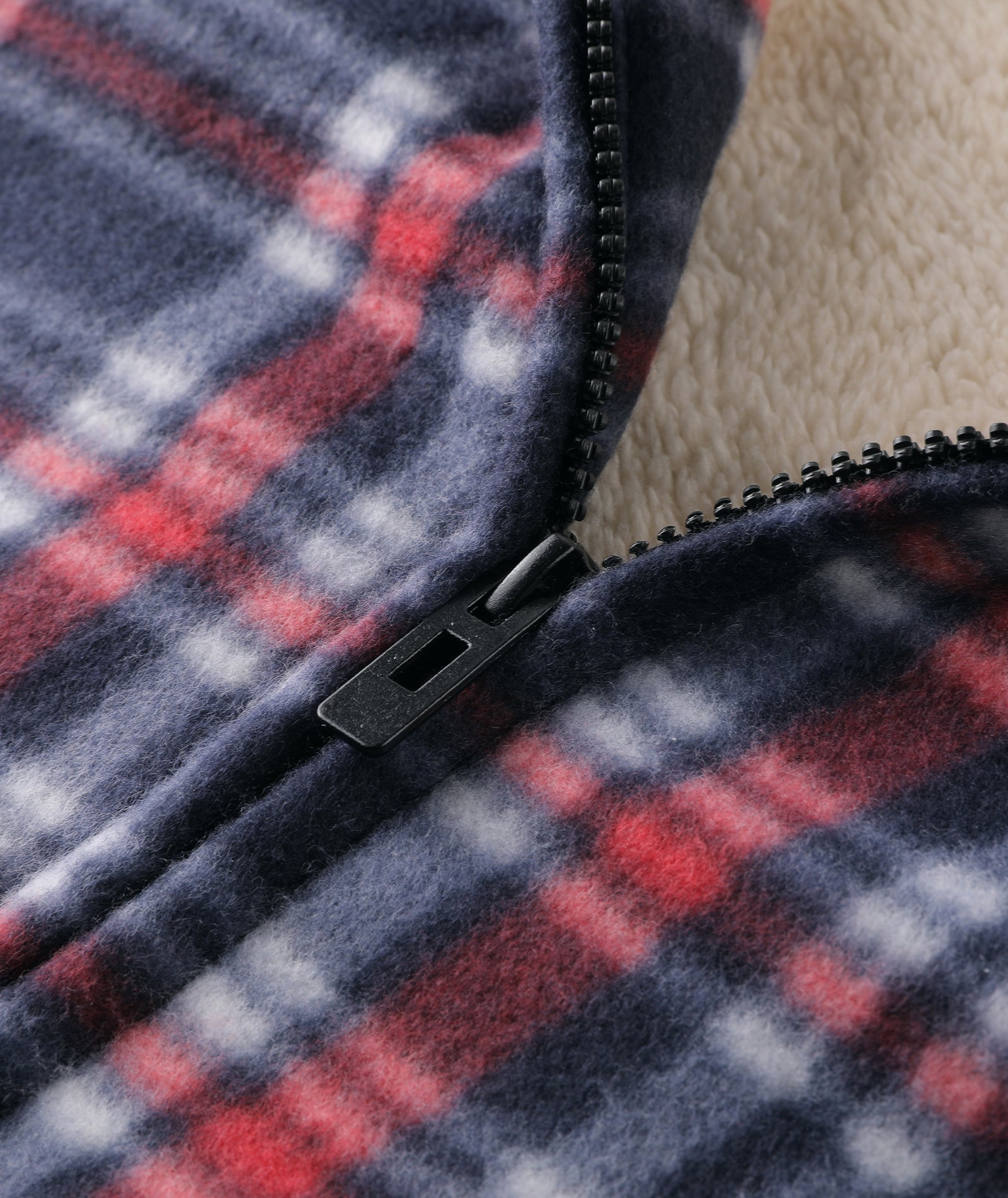 Plaid Sherpa Full-Zip Hoodie