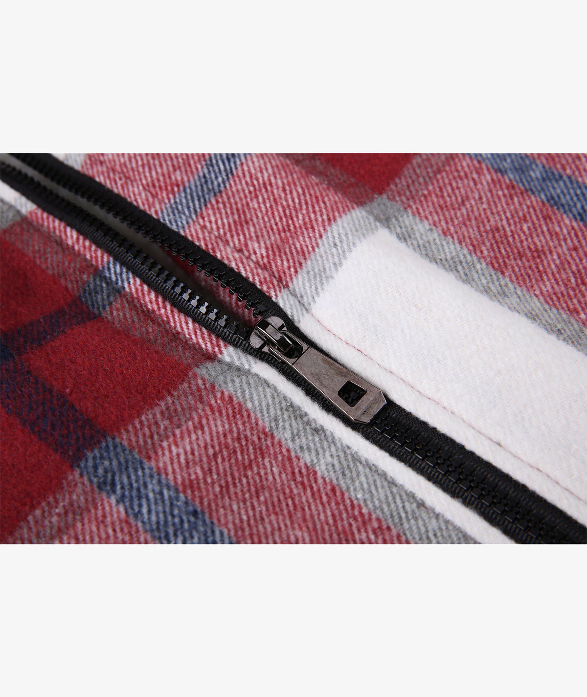 Sherpa-Lined Plaid Hooded Jacket