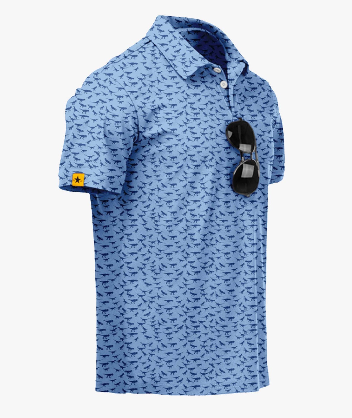 Polo de golf imprimé requin