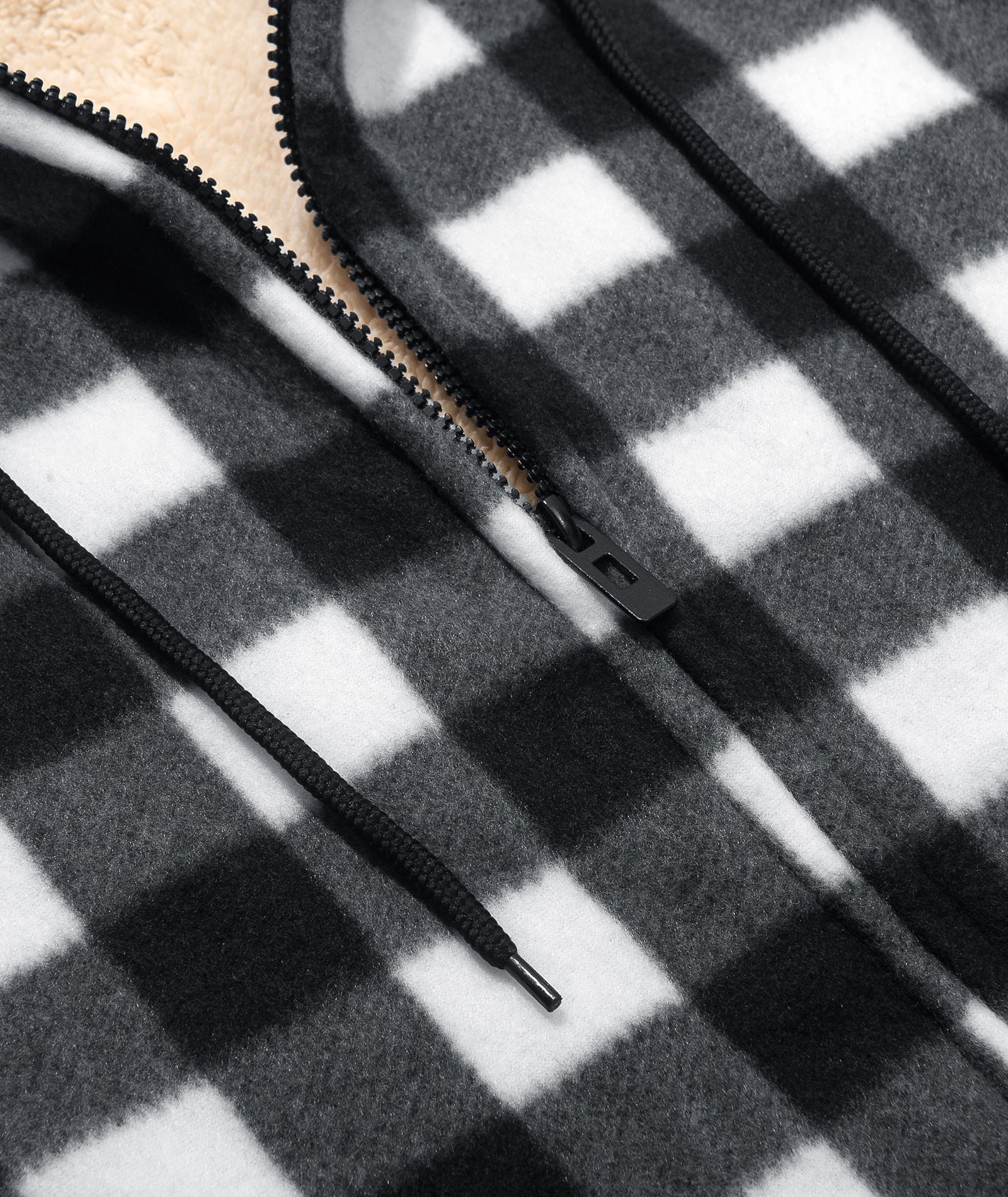 Plaid Sherpa Full-Zip Hoodie