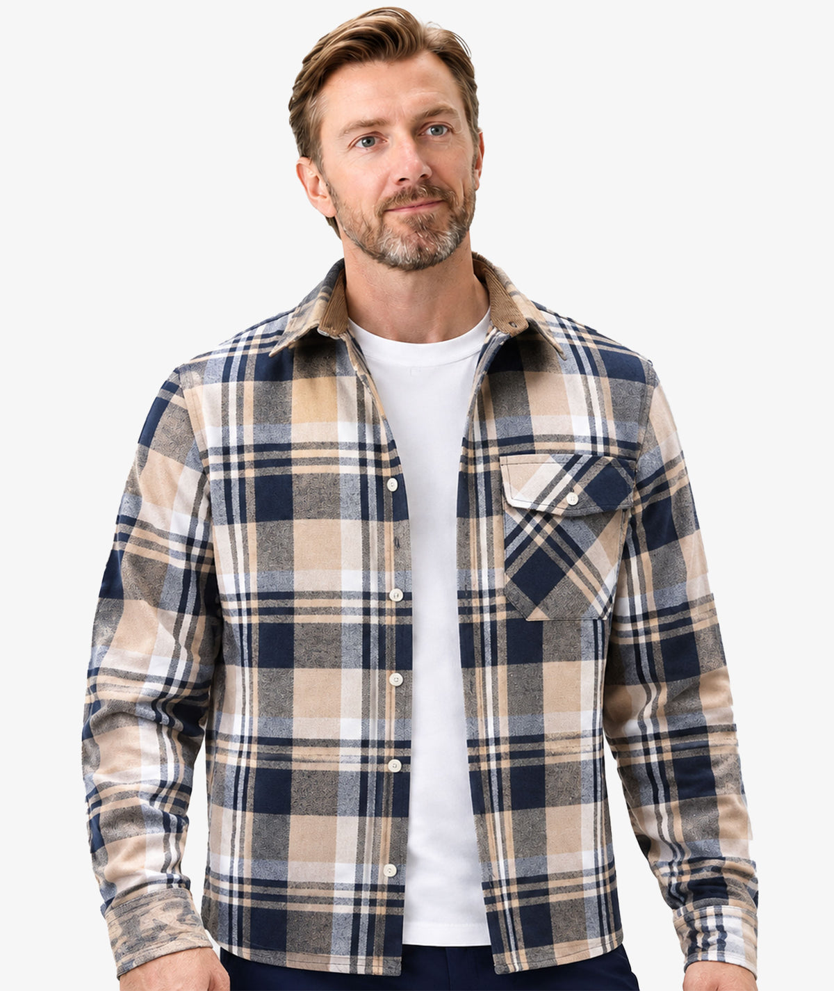 Men's Plaid Shirt Jacket