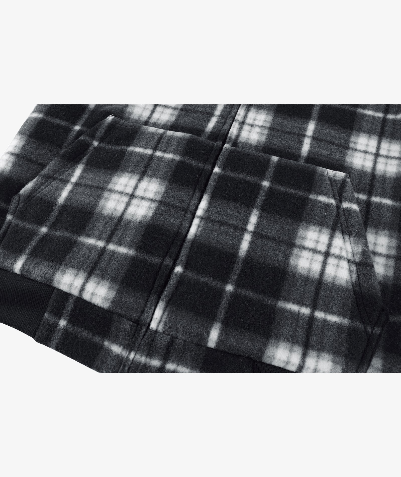 Plaid Sherpa Full-Zip Hoodie