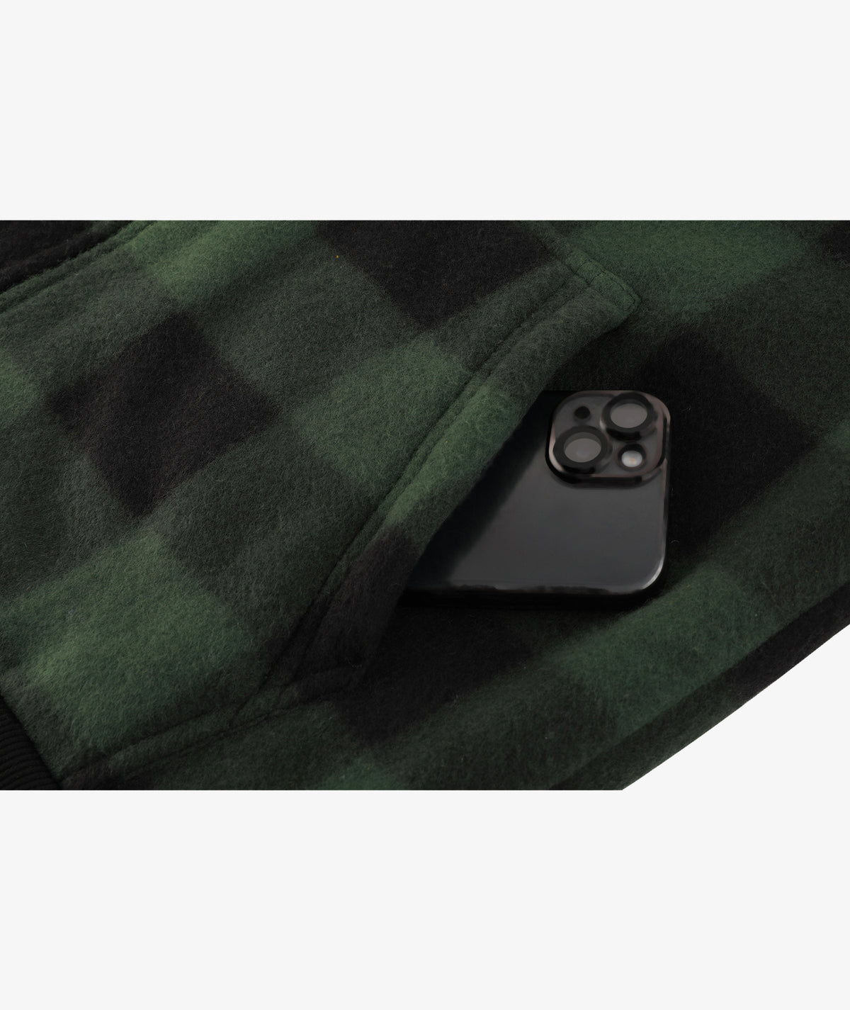 Plaid Sherpa Full-Zip Hoodie